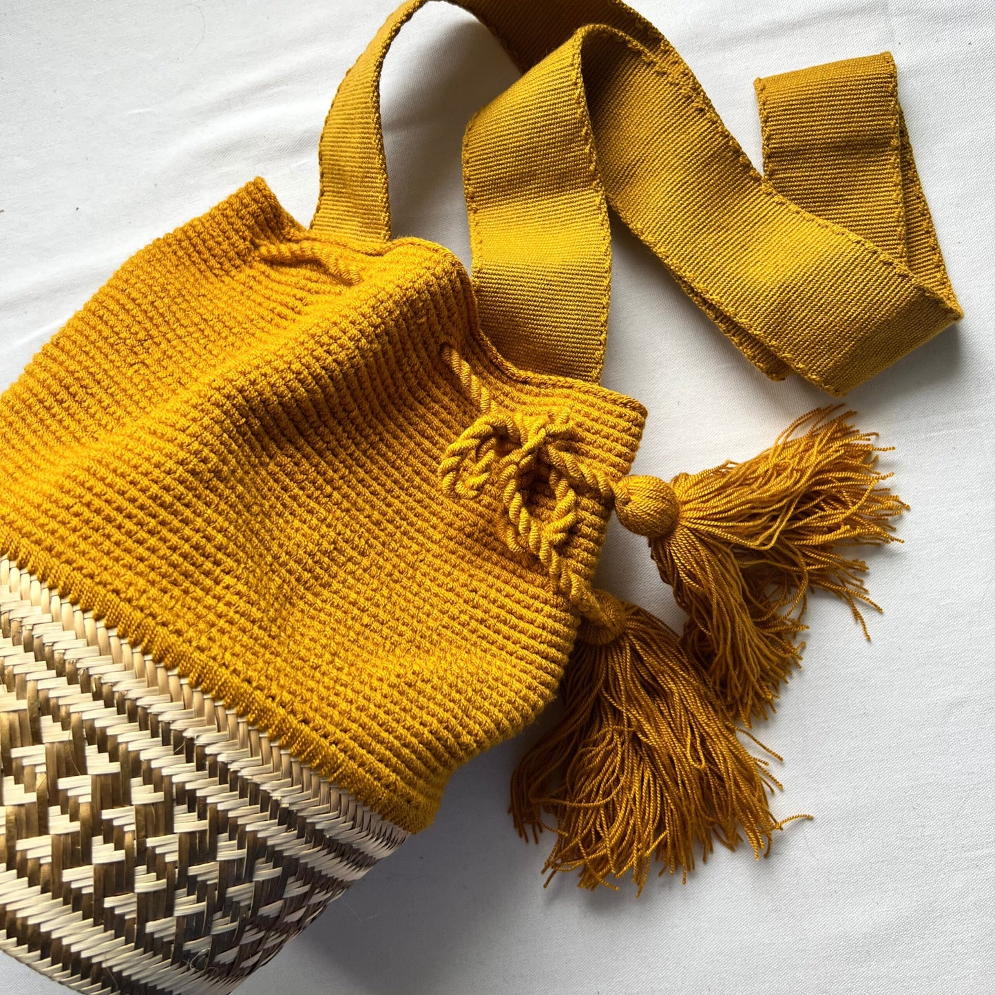 Mustard & Jute Wayúu Style Bag