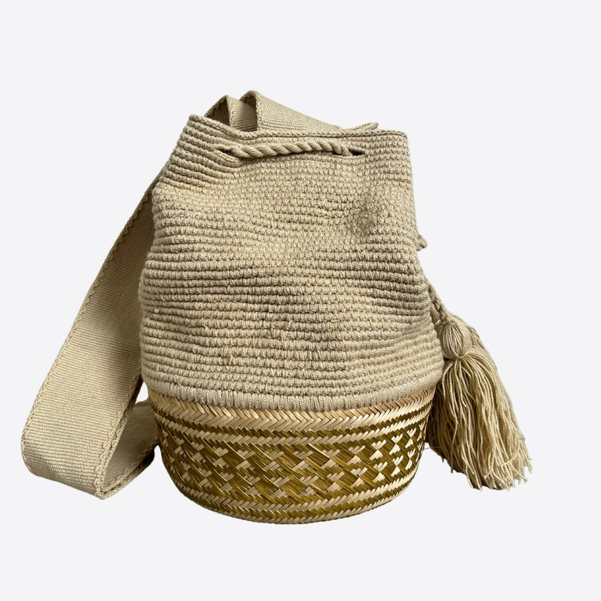 Cream & Jute Wayúu Style Bag
