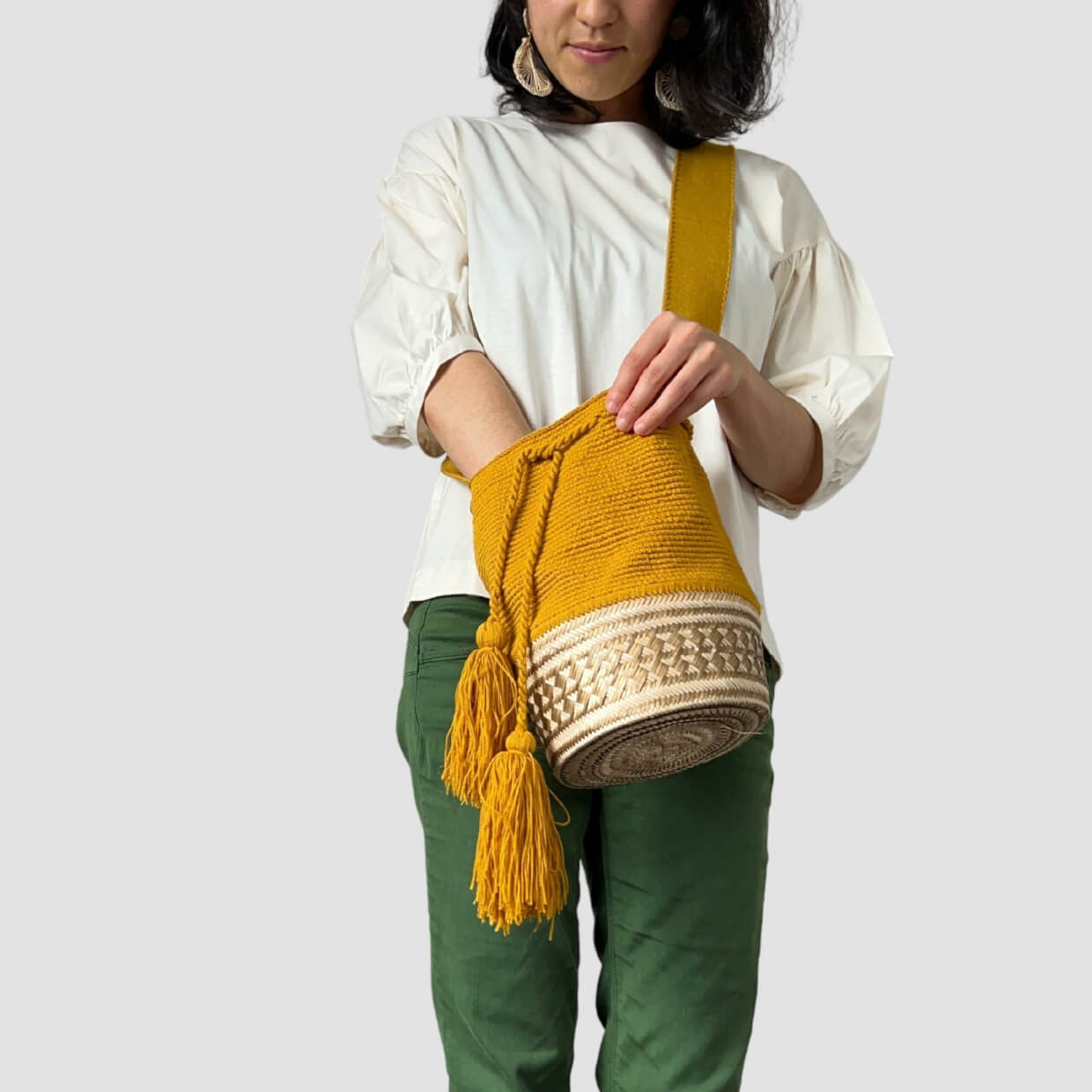 Mustard & Jute Wayúu Style Bag