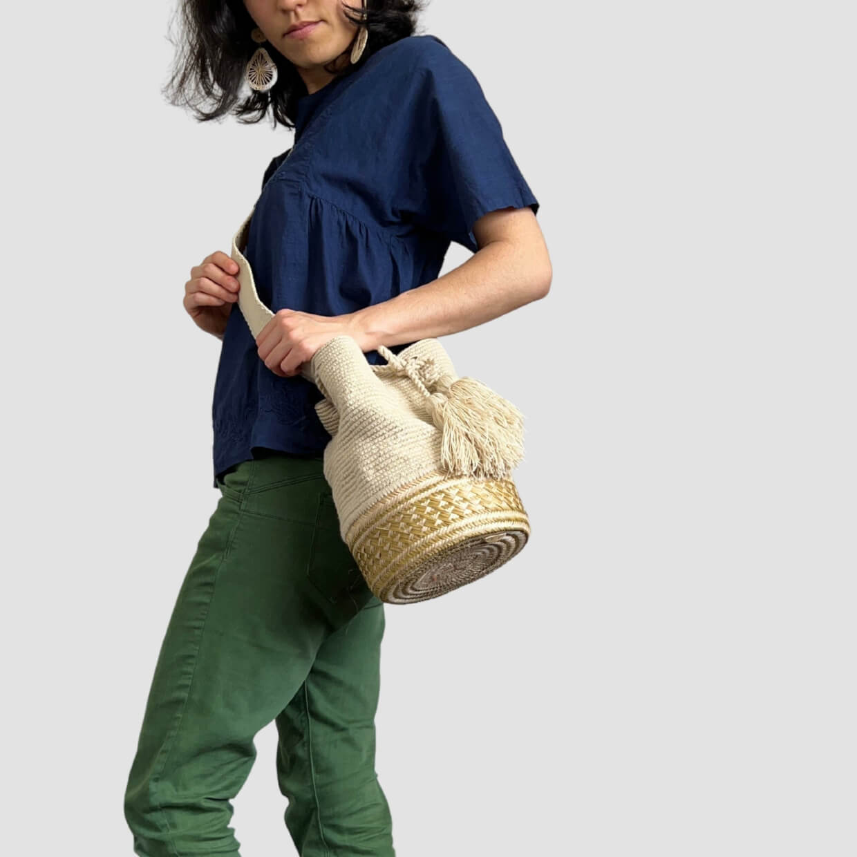 Cream & Jute Wayúu Style Bag