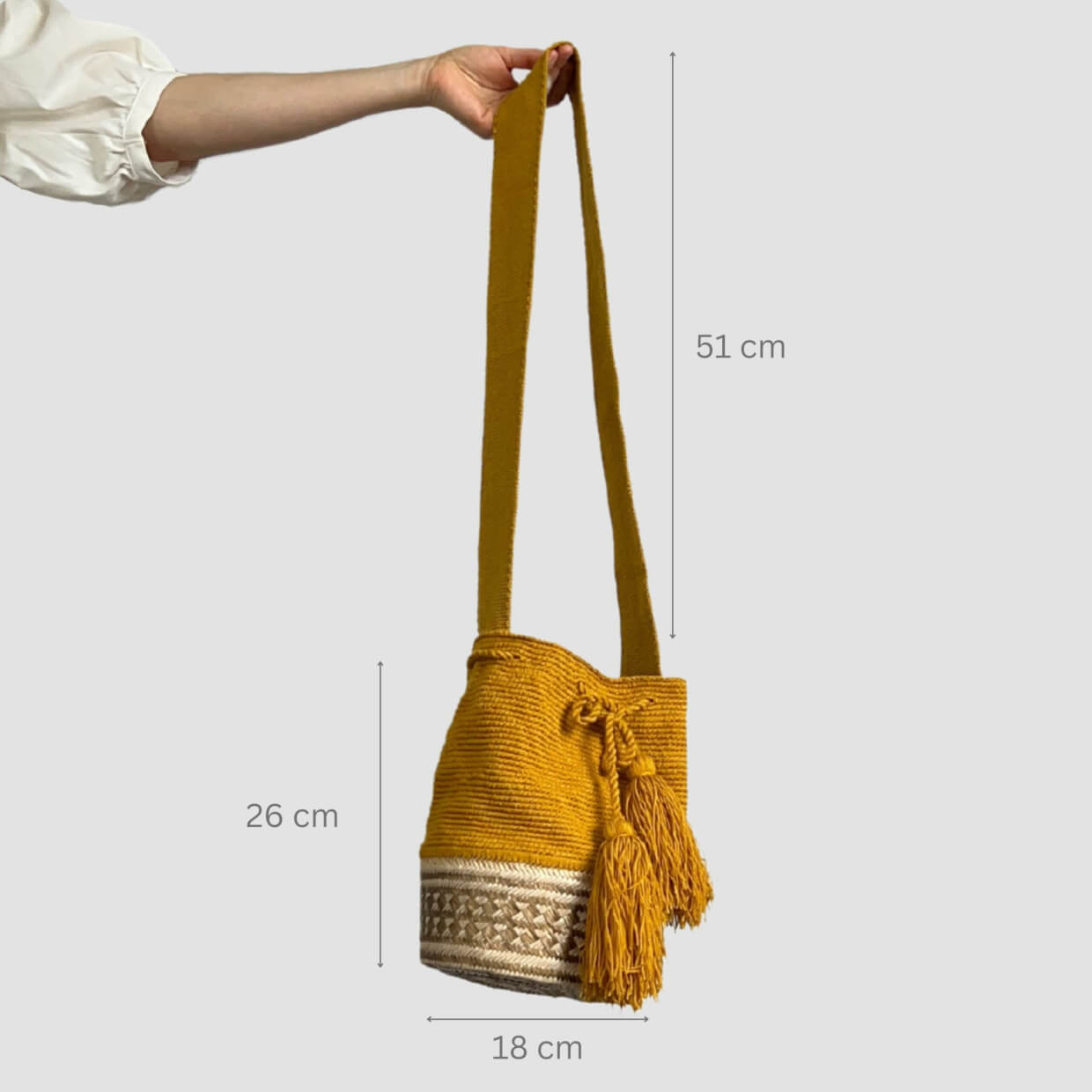 Mustard & Jute Wayúu Style Bag