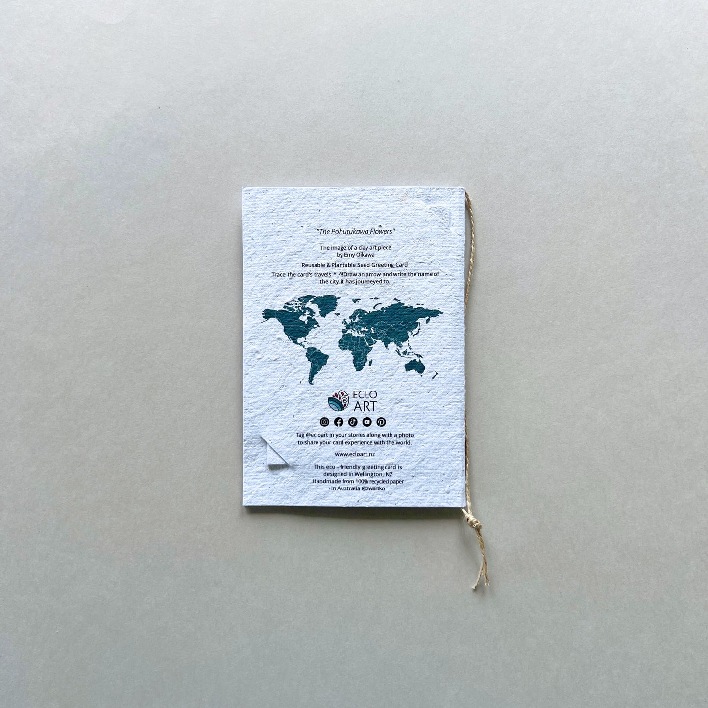 The Pohutukawa Flower Plantable and Reusable Greeting Card