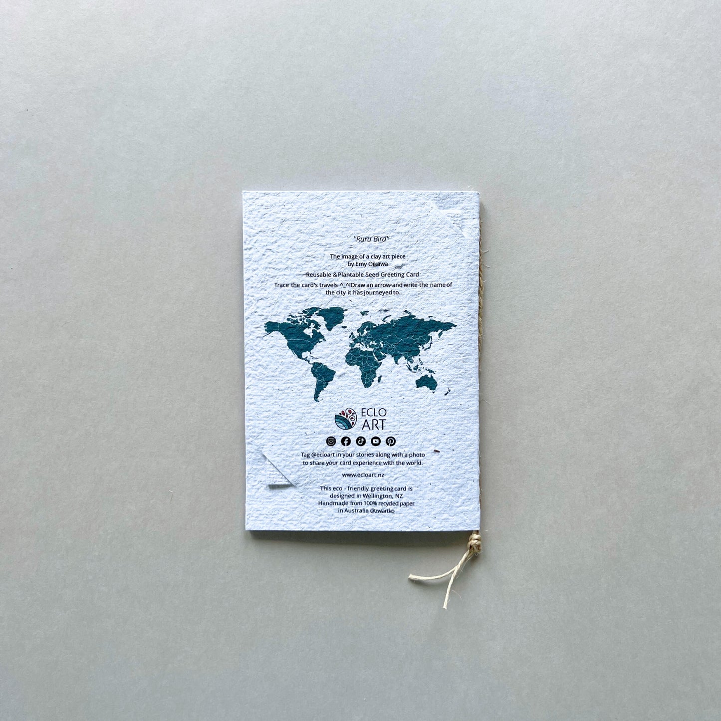 Ruru Bird Plantable and Reusable Greeting Card