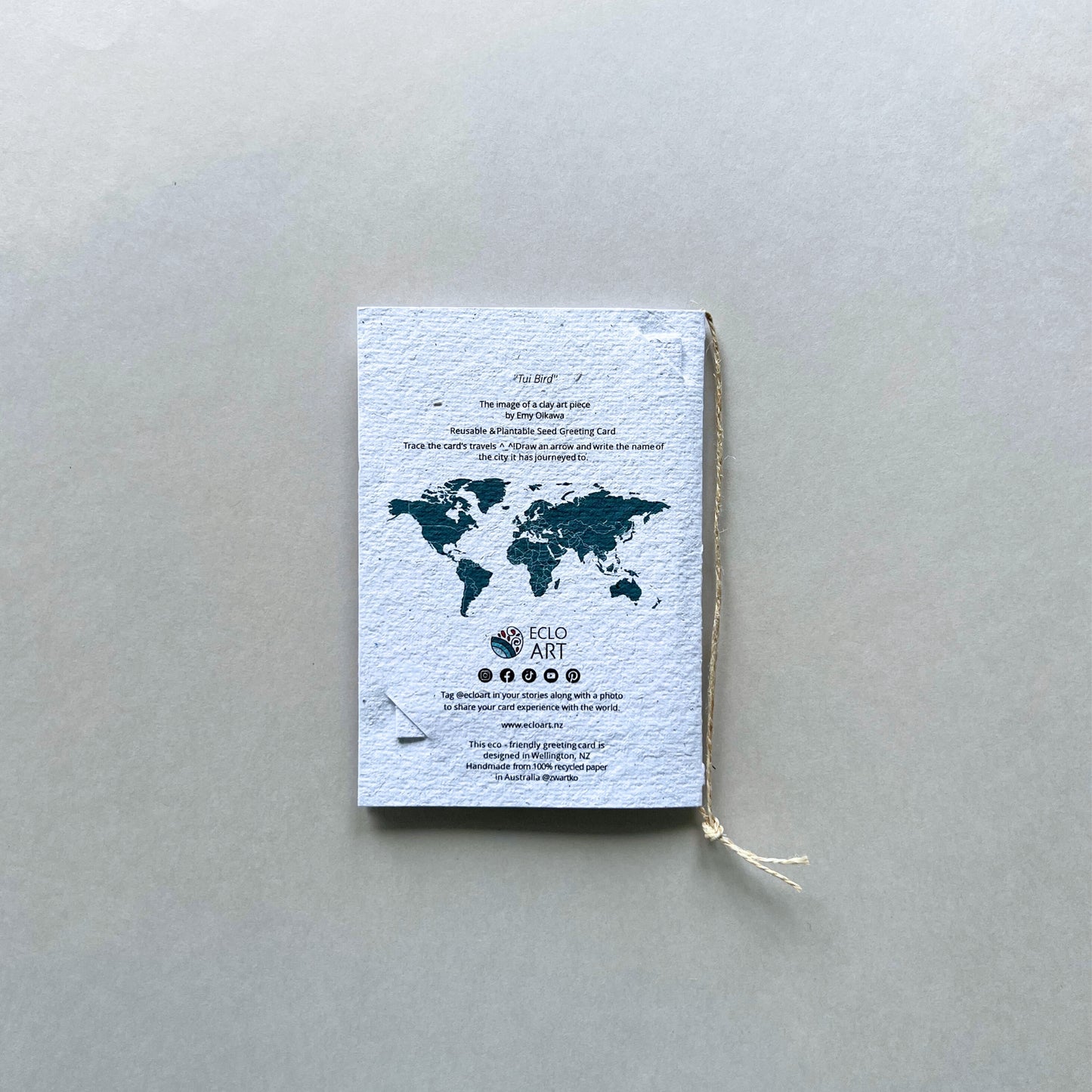 Tui Bird Plantable and Reusable Greeting Card
