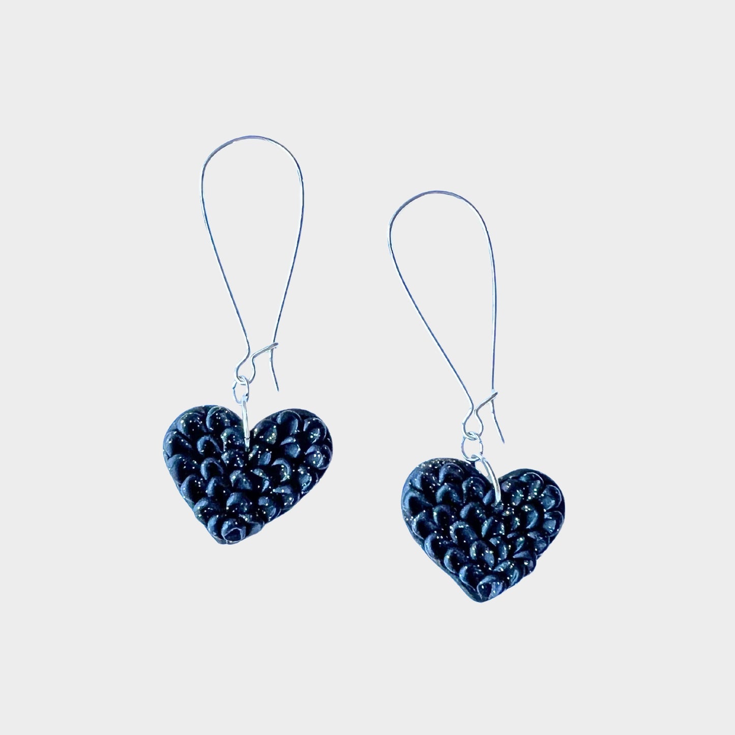 Black Heart Earrings