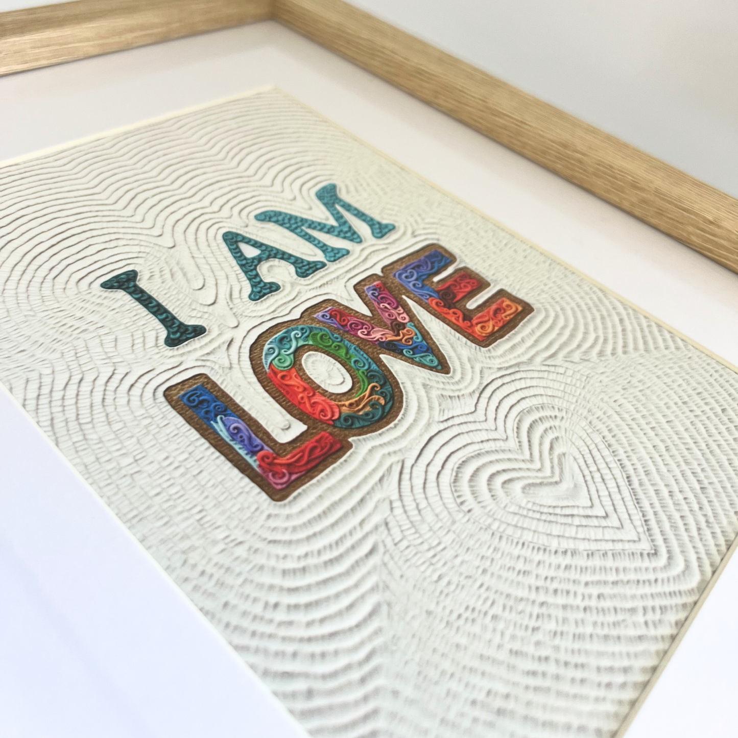 I AM LOVE Framed Clay Art Print