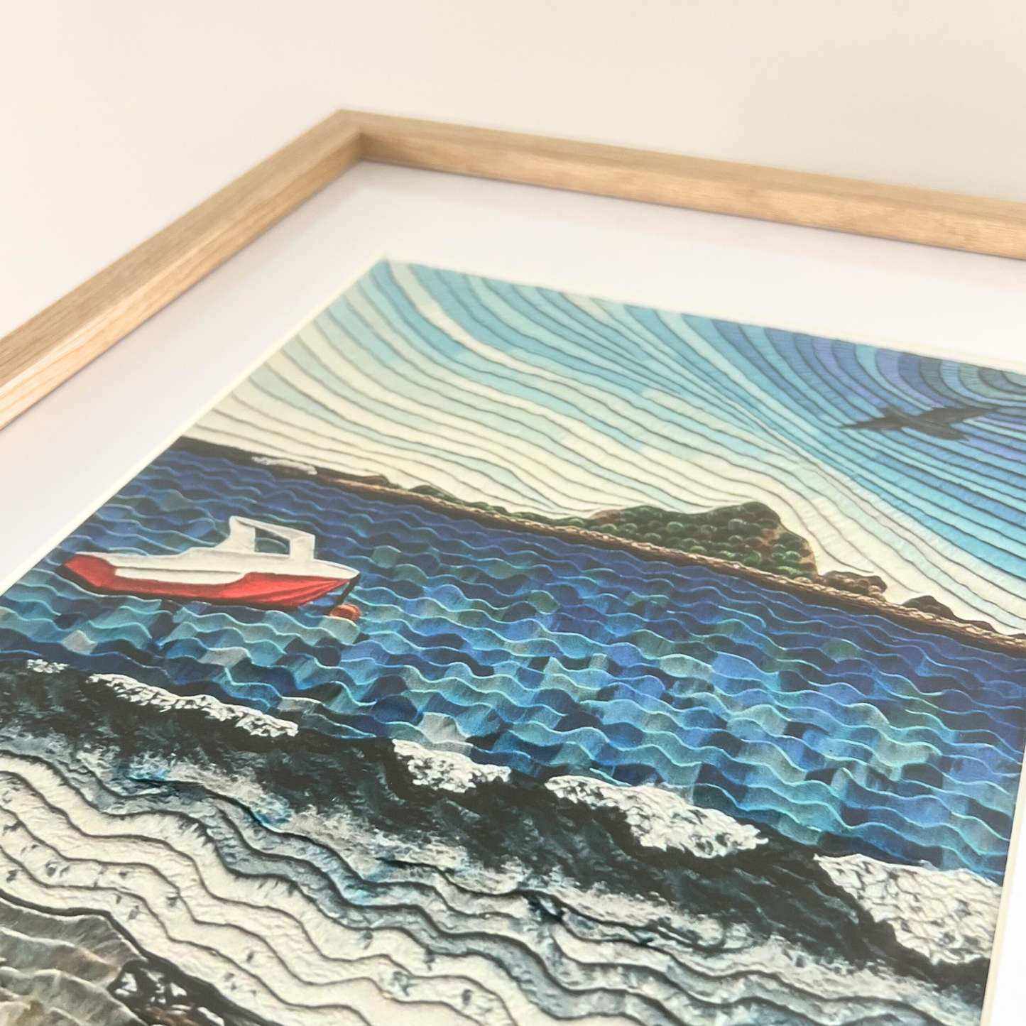 Island Bay Framed Clay Art Print