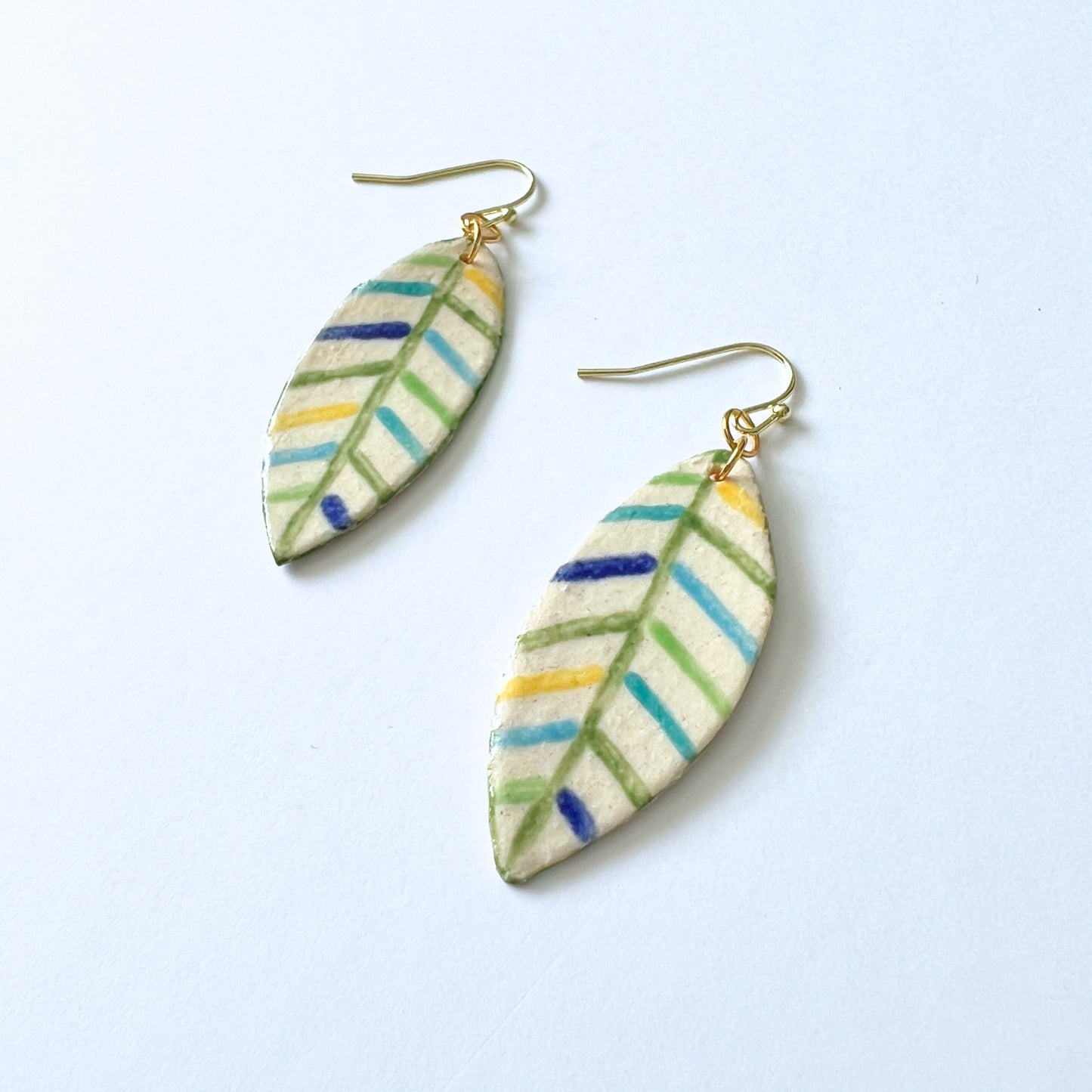 Serenity Leaf Earrings // Flat Surface