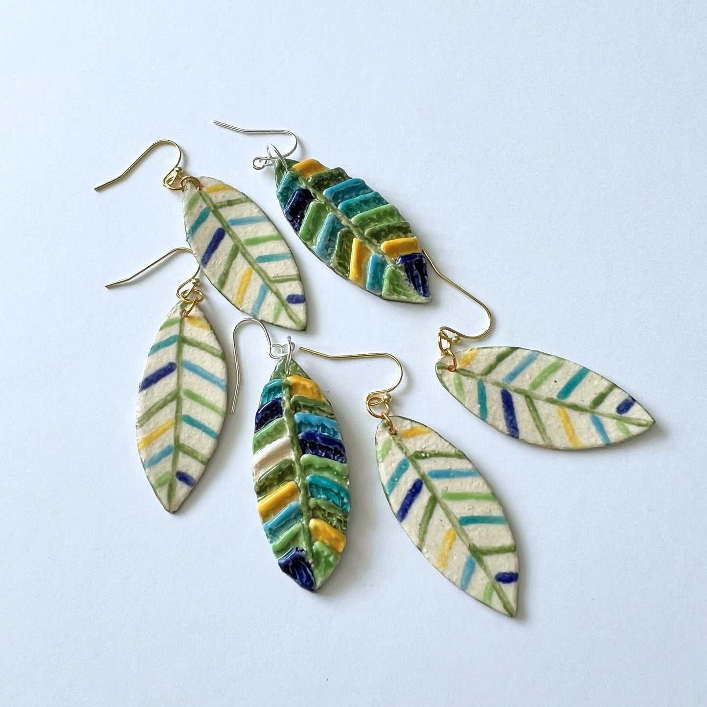 Serenity Leaf Earrings // Flat Surface