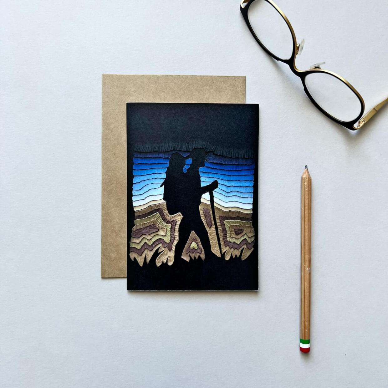 Hiking Reusable Greeting Card