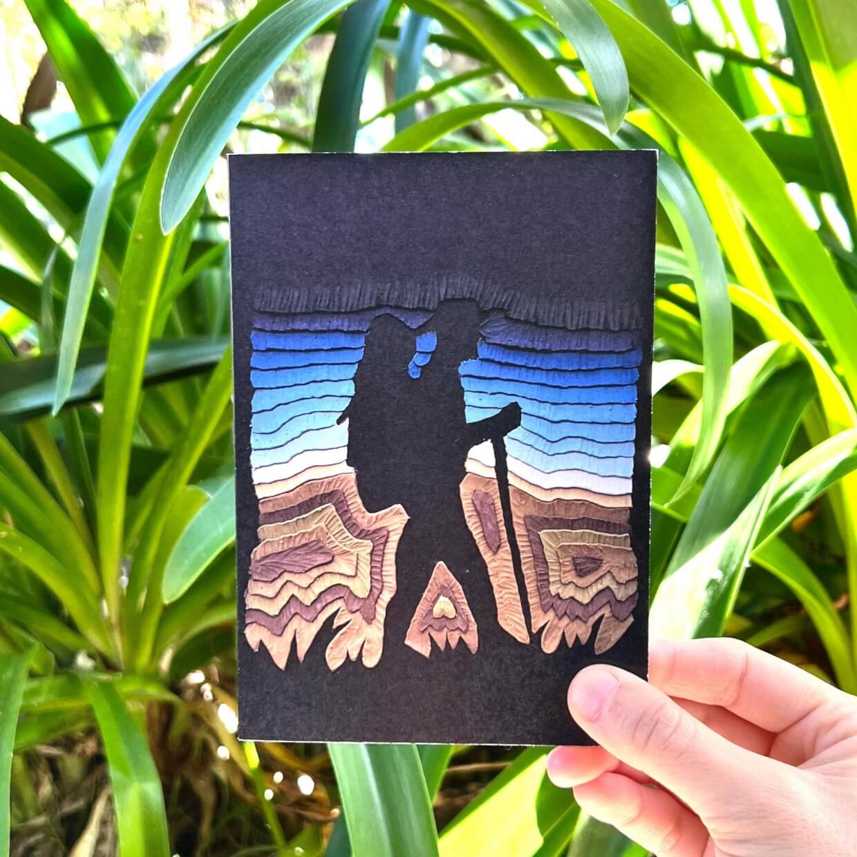 Hiking Reusable Greeting Card