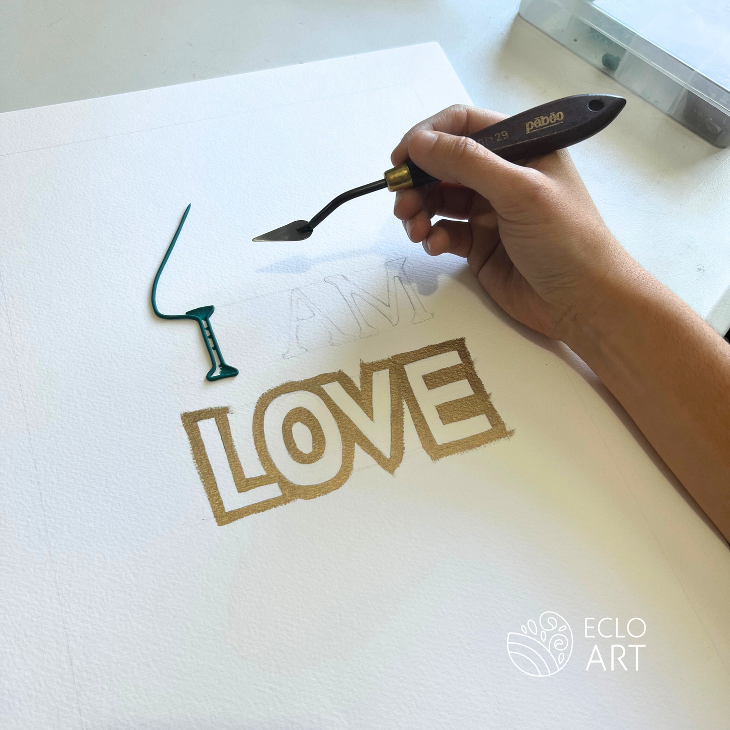 "I AM LOVE " Clay Art Piece