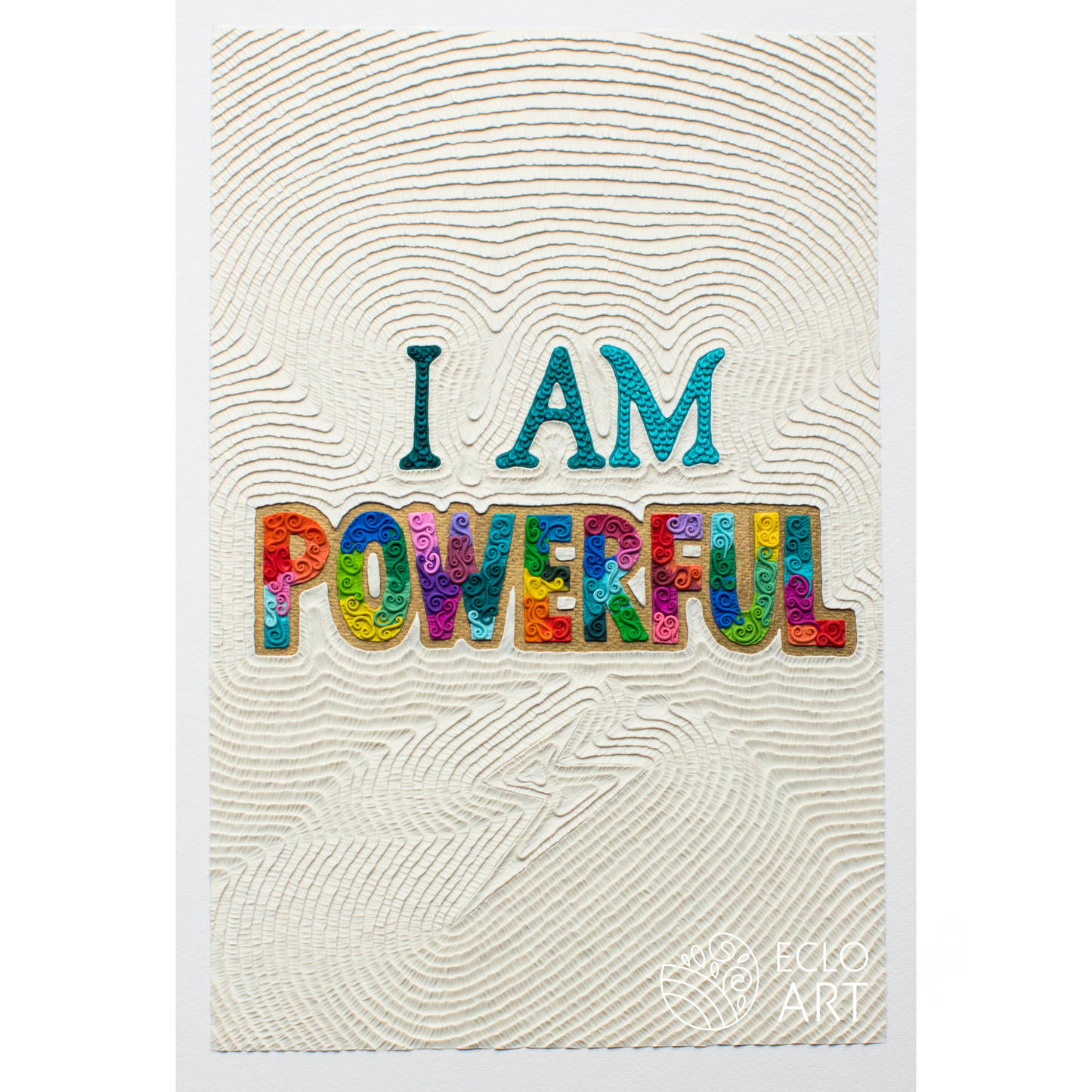 "I AM POWERFUL" Clay Art Piece