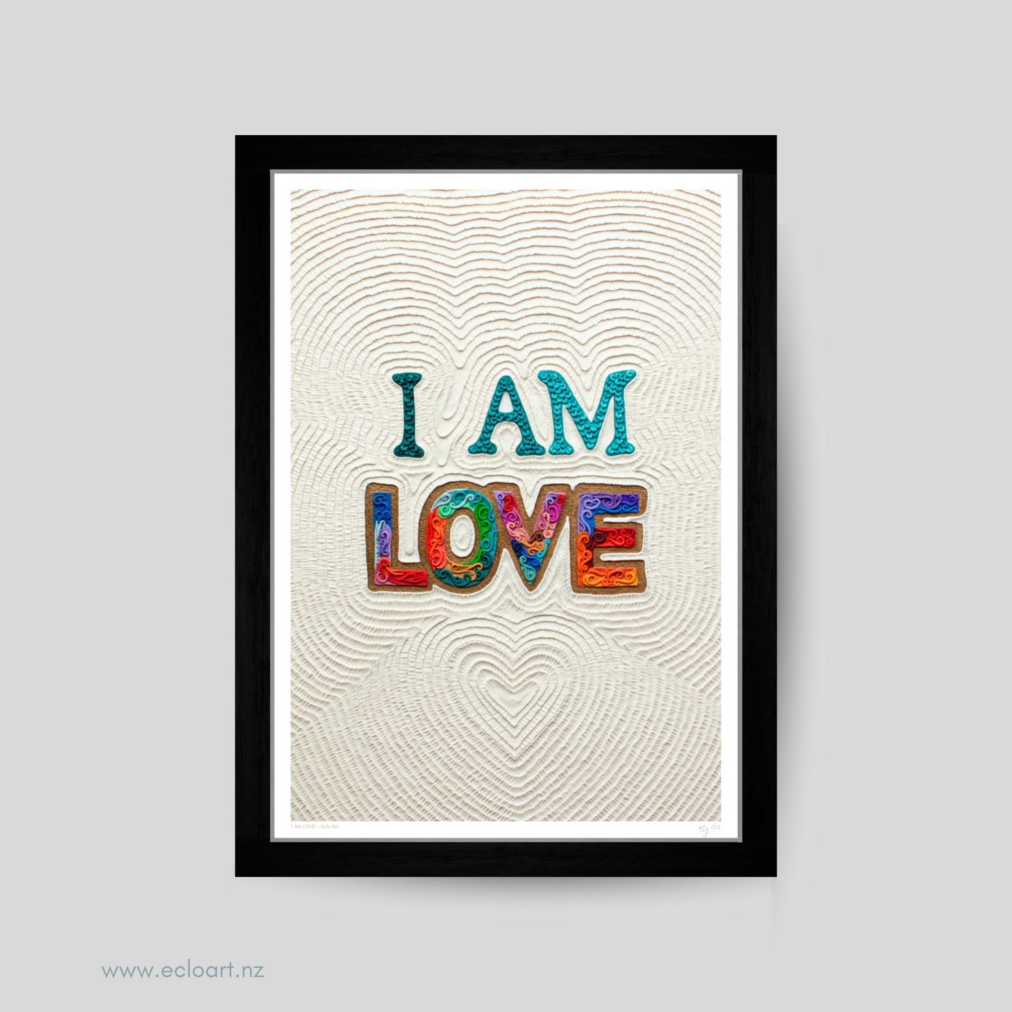 I AM LOVE Art Print by Emy Oikawa, Eclo Art - YO SOY AMOR