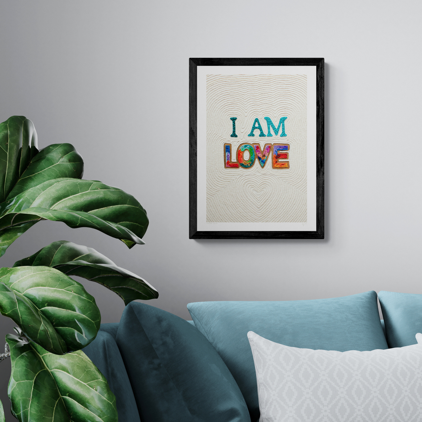 I AM LOVE Art Print by Emy Oikawa, Eclo Art - YO SOY AMOR