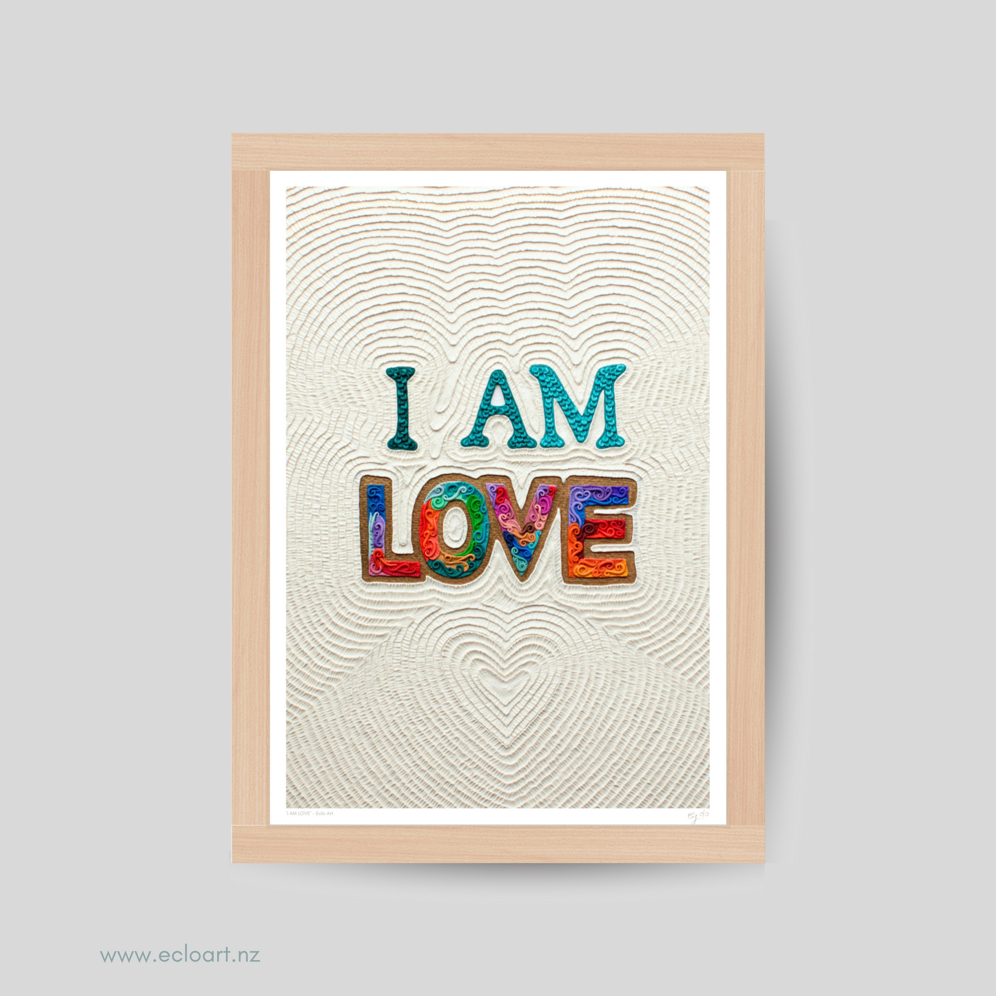 I AM LOVE Art Print by Emy Oikawa, Eclo Art - YO SOY AMOR