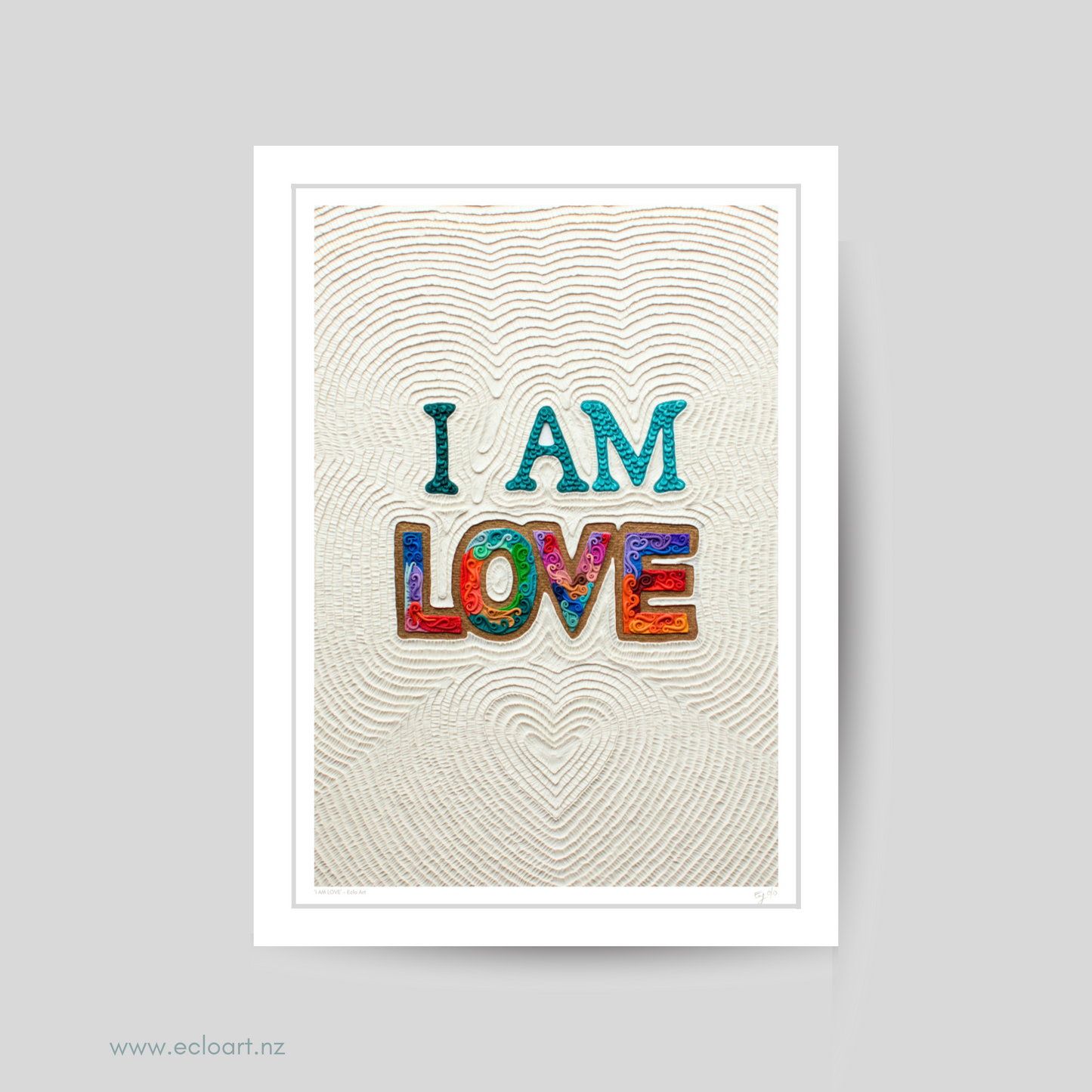 I AM LOVE Art Print by Emy Oikawa, Eclo Art - YO SOY AMOR