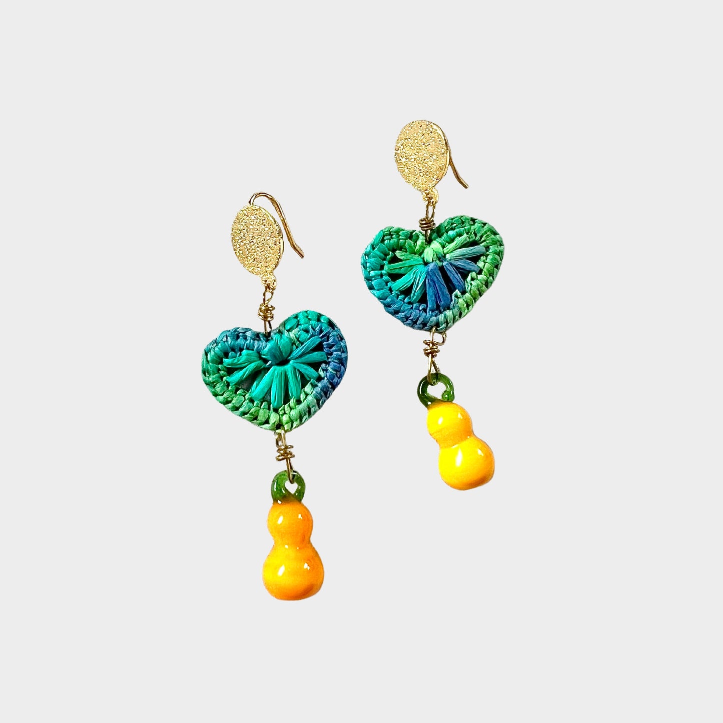 I Love Pumpkin Raffia Earrings