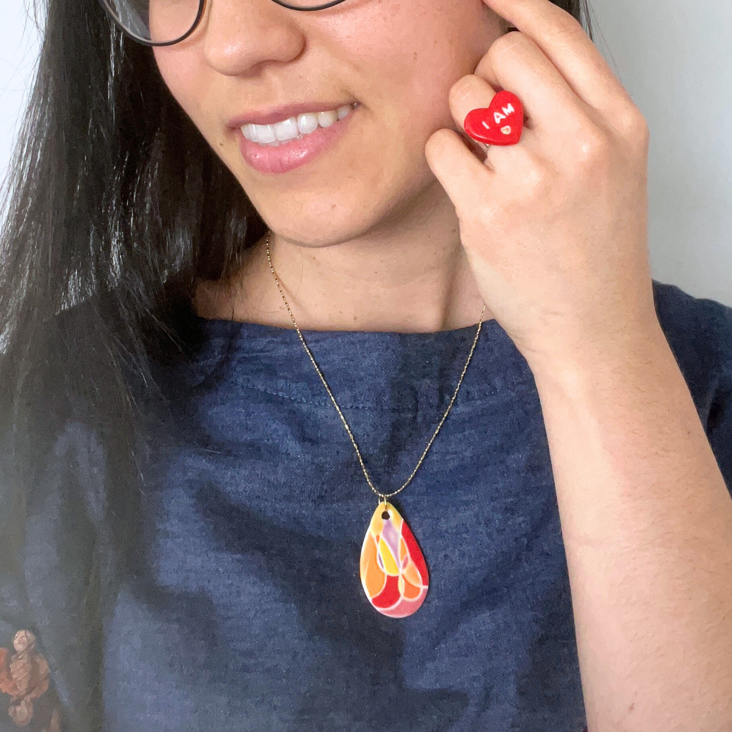 "I AM Heart" Porcelain Ring ❤️