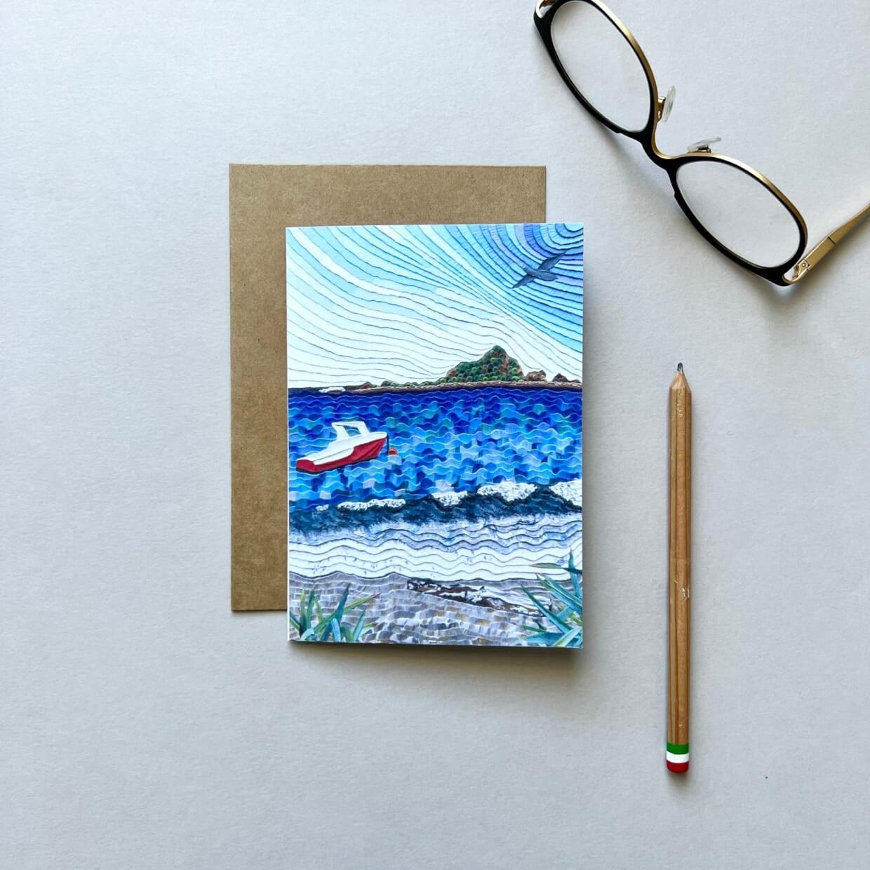 Island Bay, Wellington Reusable Greeting Card