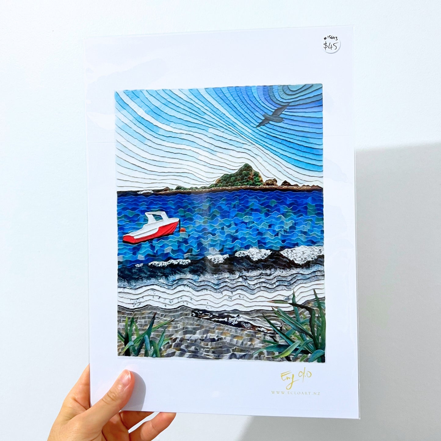 Island Bay, Wellington A4 Print