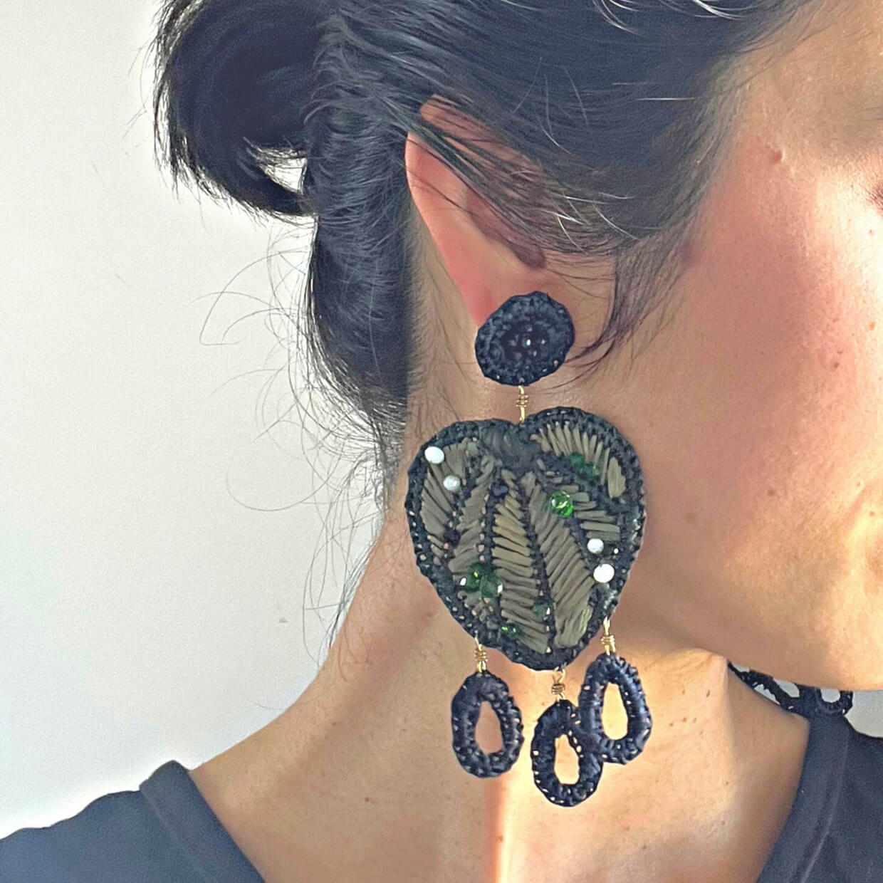 Kawakawa Power Raffia Earrings