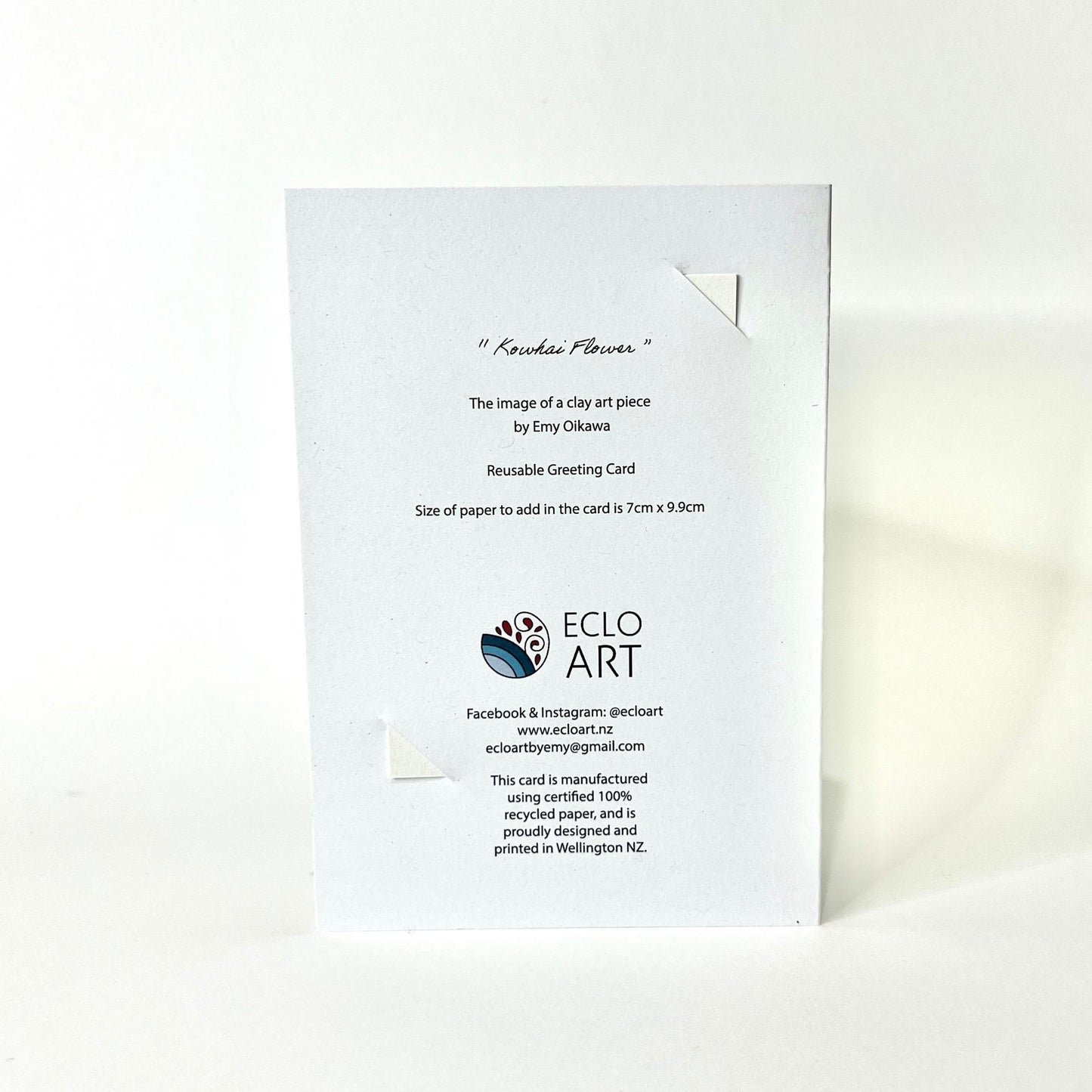 Kowhai Flower Reusable Greeting Card
