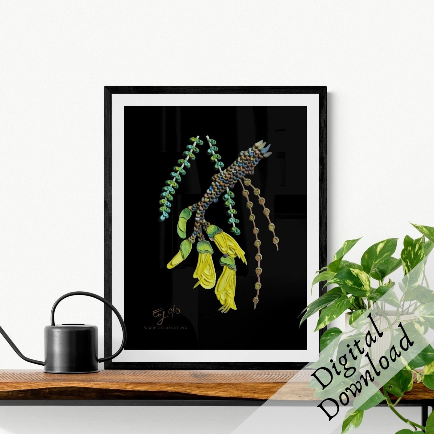 Kowhai Flower – Downloadable Print