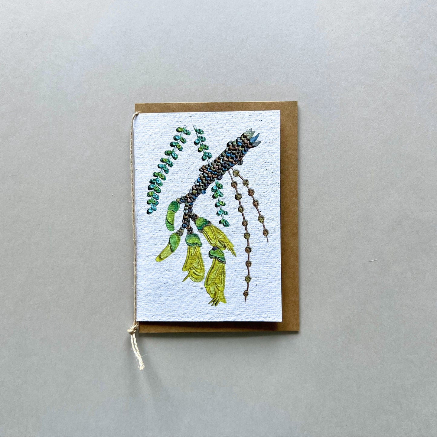 Kowhai Flower Plantable and Reusable Greeting Card