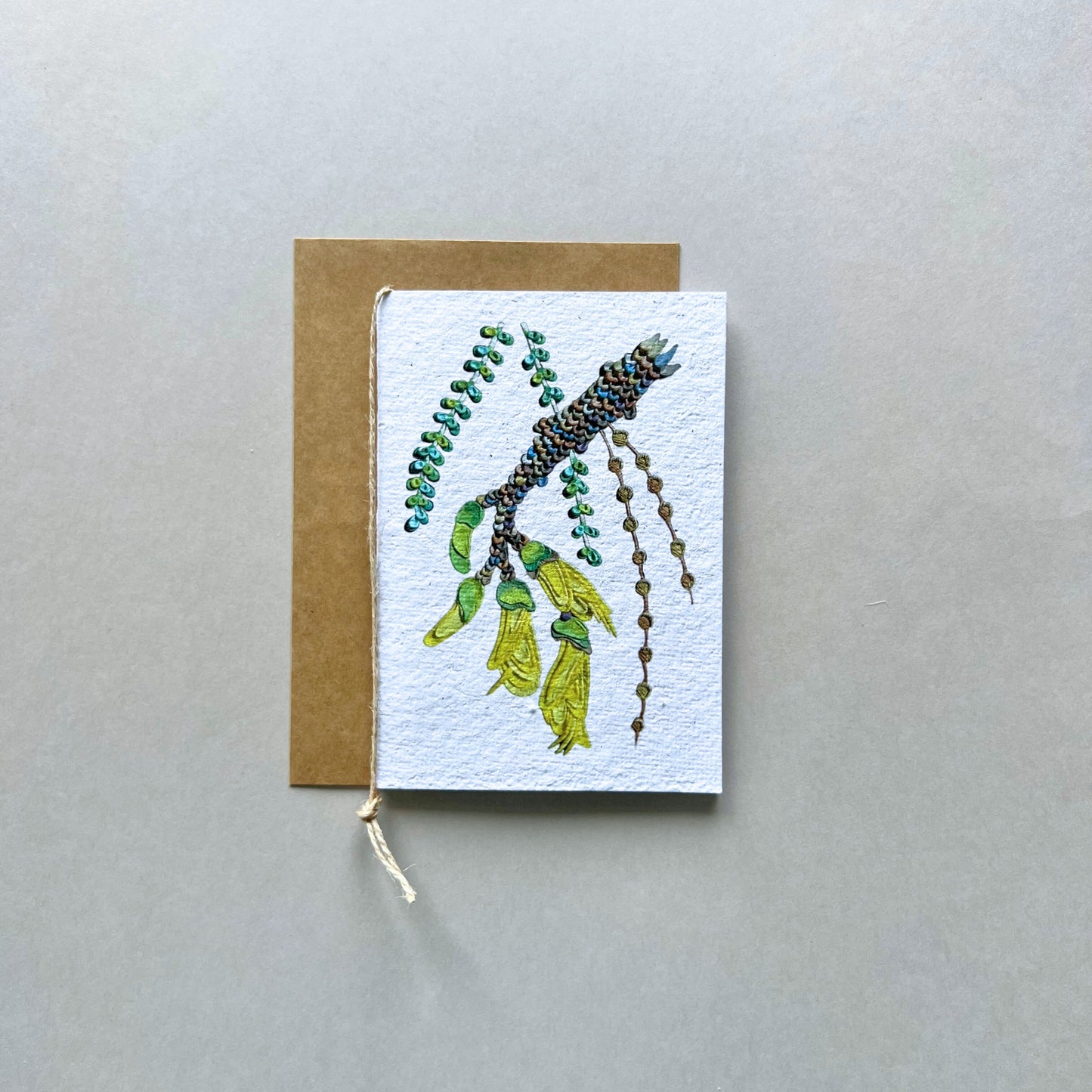 Kowhai Flower Plantable and Reusable Greeting Card