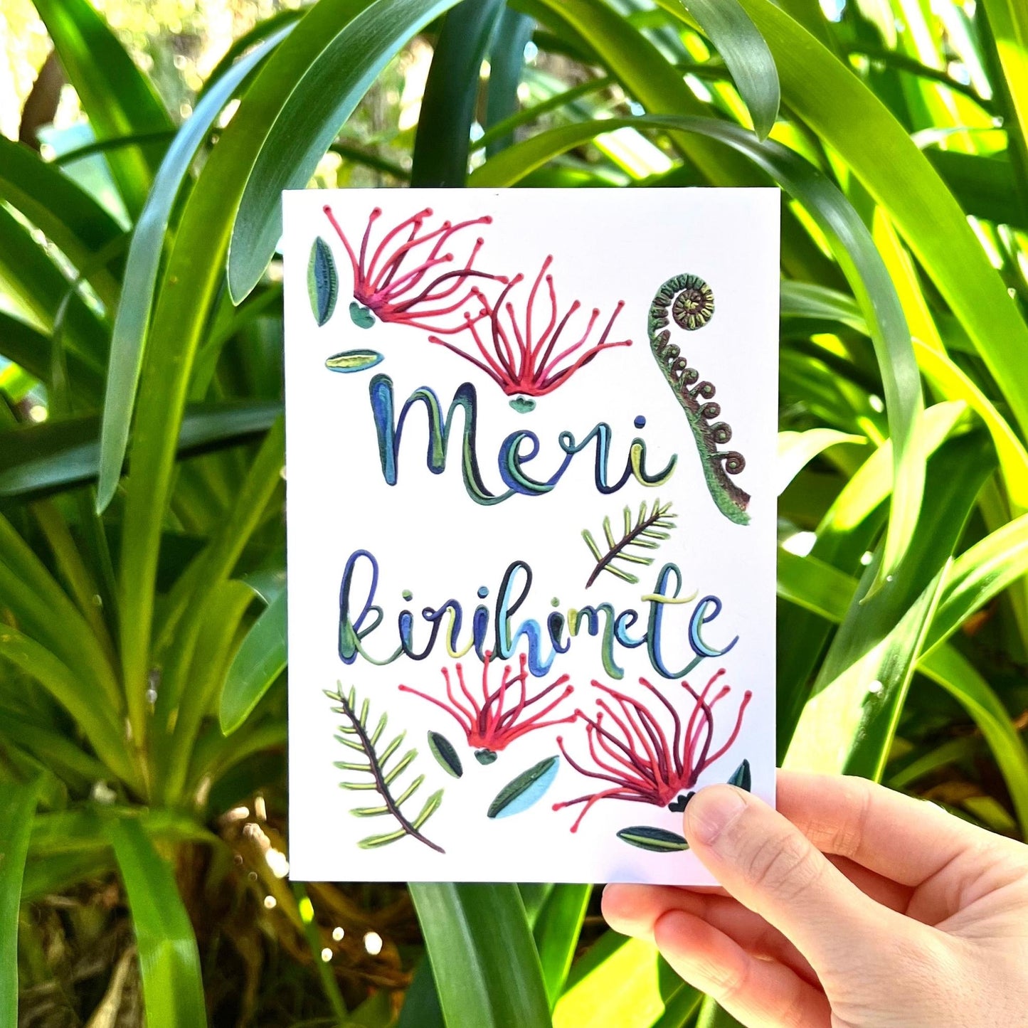 Meri Kirihimete Reusable Greeting Card