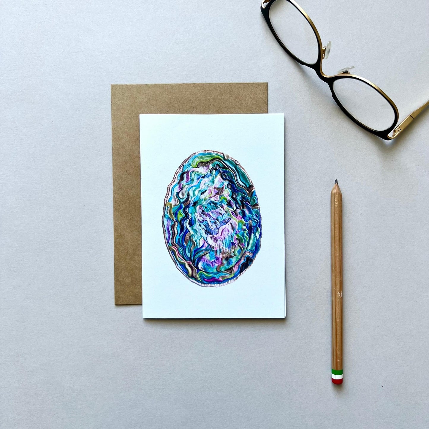 Paua Shell Reusable Greeting Card