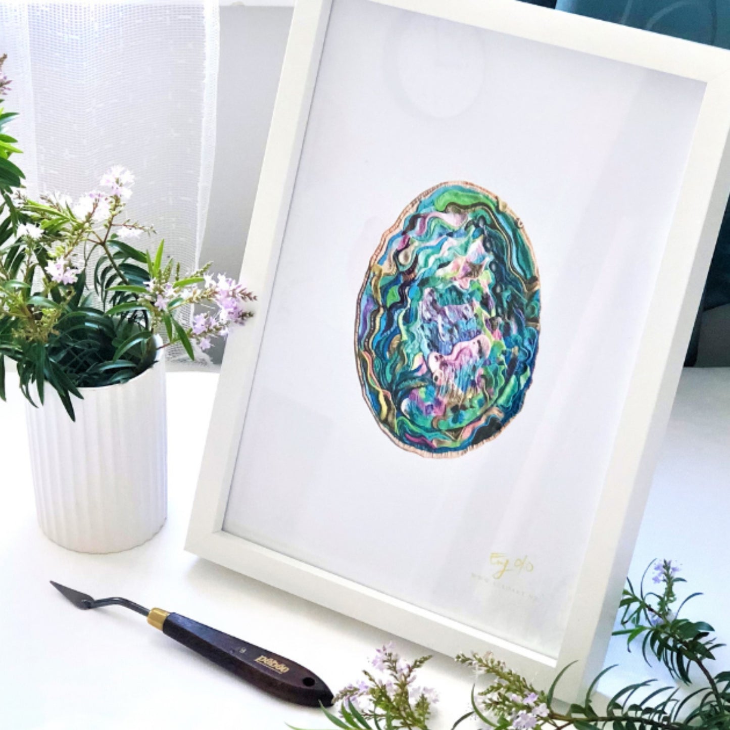 Paua Shell Framed Print
