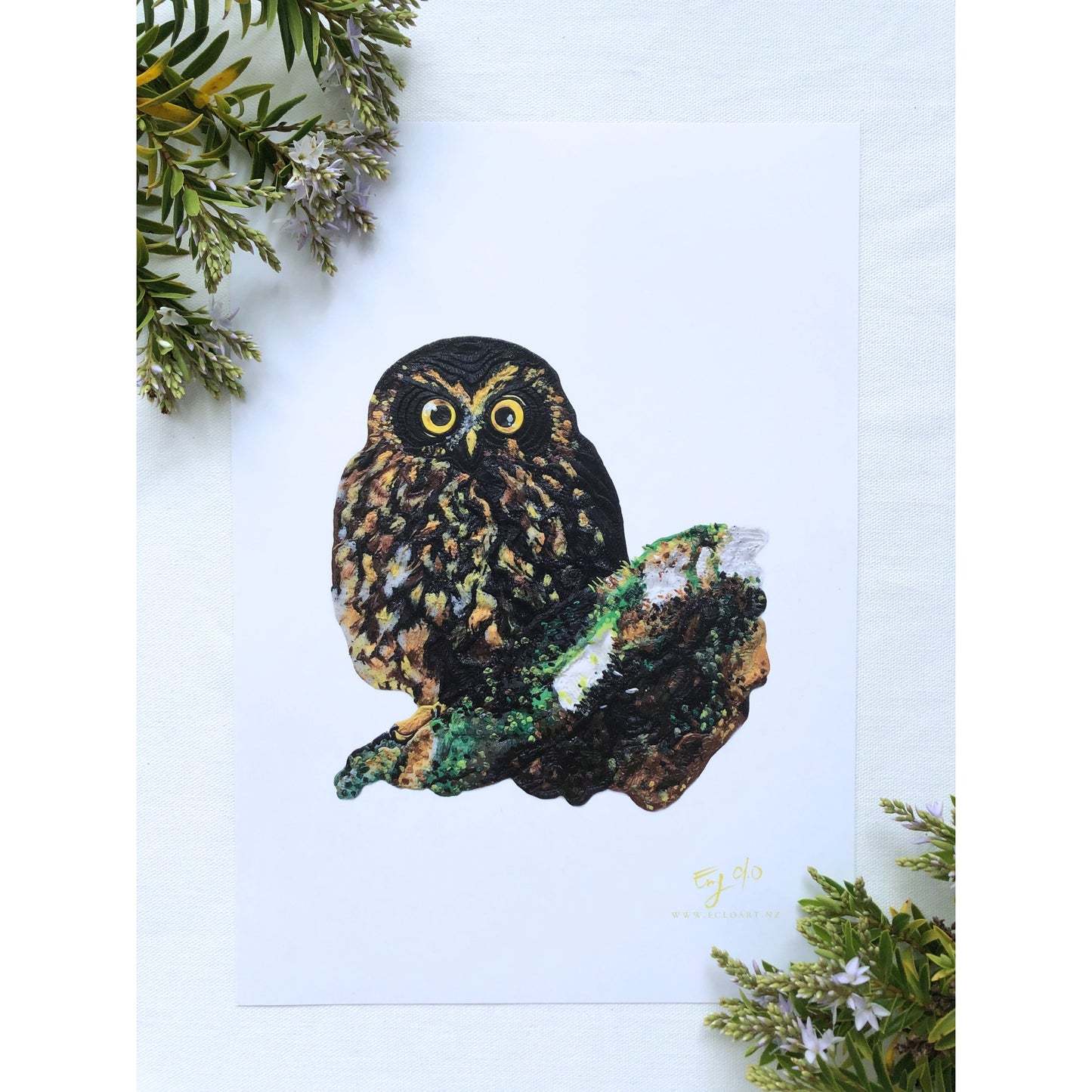 Ruru Bird A4 Print