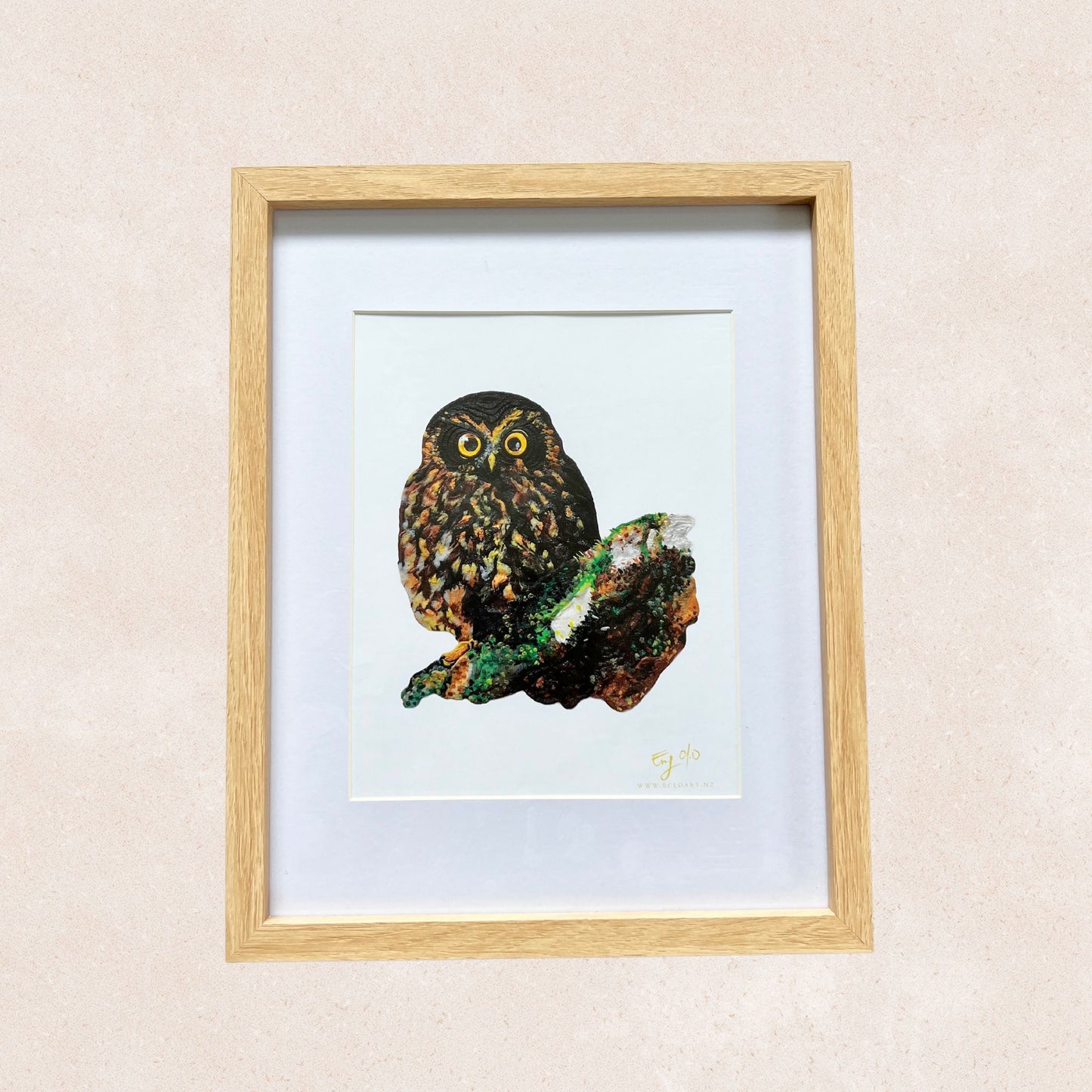 Ruru Bird Large Framed Print