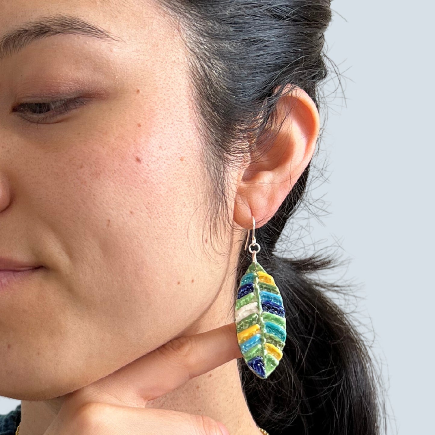 Captivating Leaf Earrings // Textured