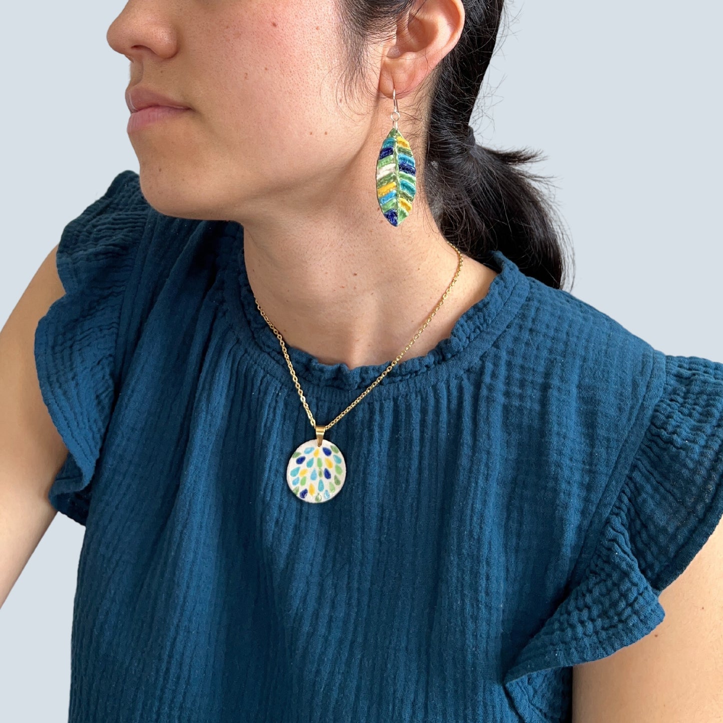 Captivating Leaf Earrings // Textured