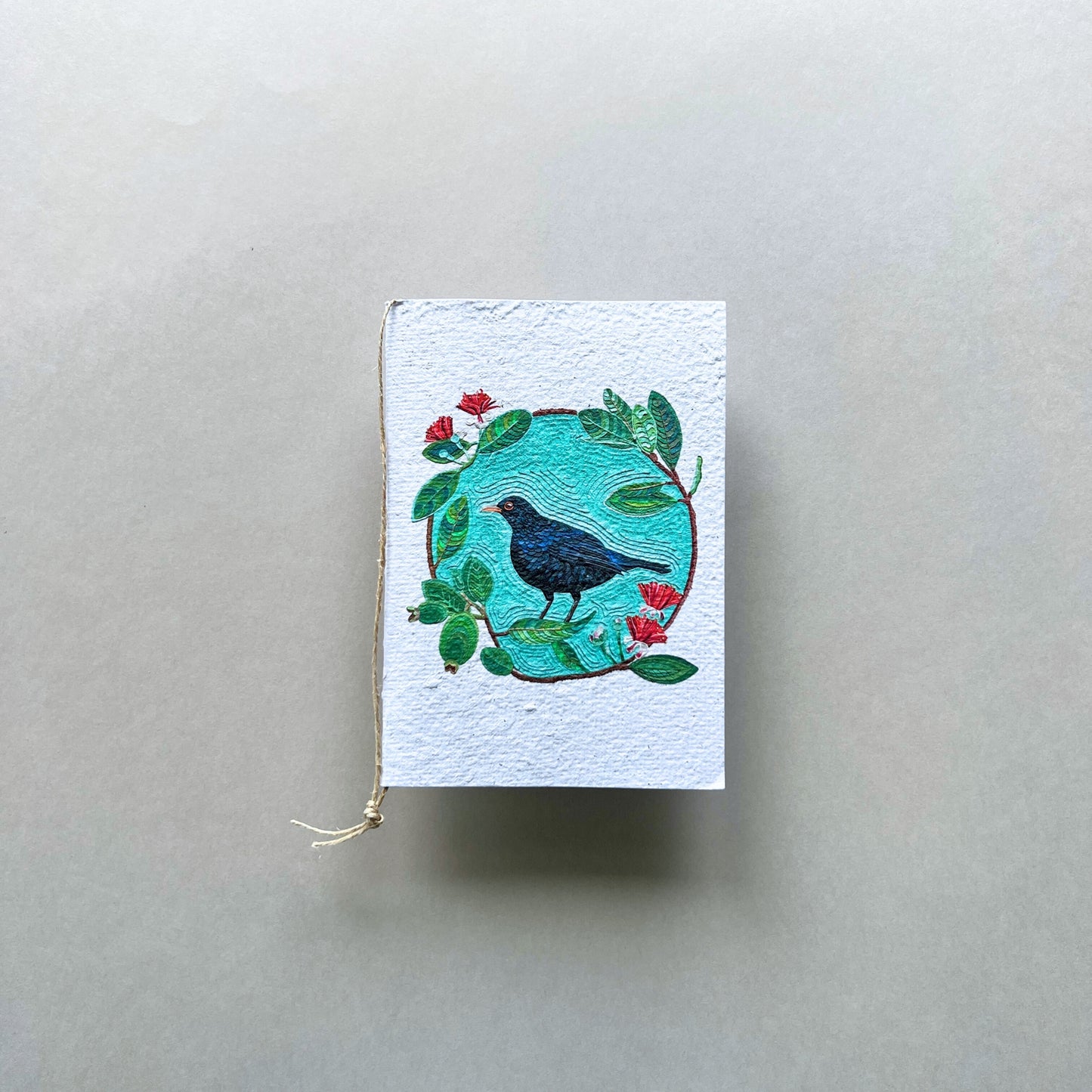 Eurasian Black Bird Plantable and Reusable Greeting Card