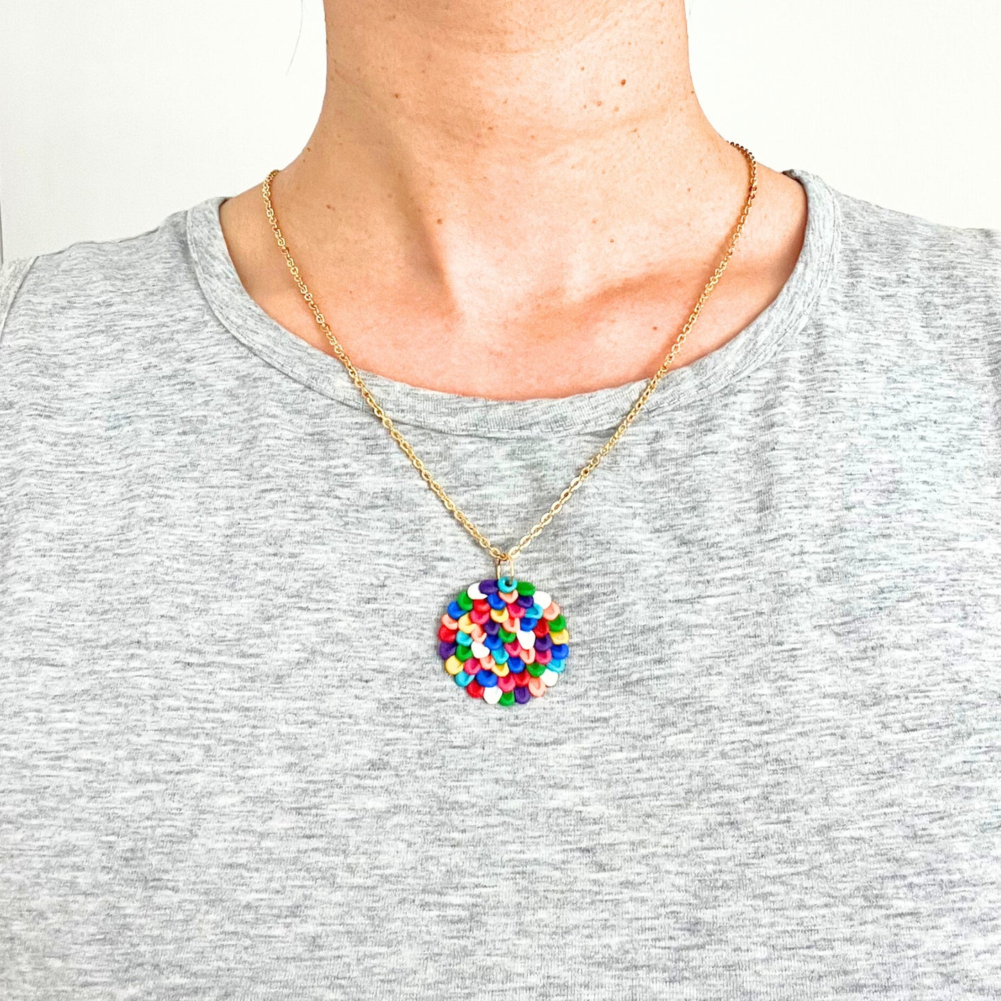 Colourful Feathers (Large) Necklace