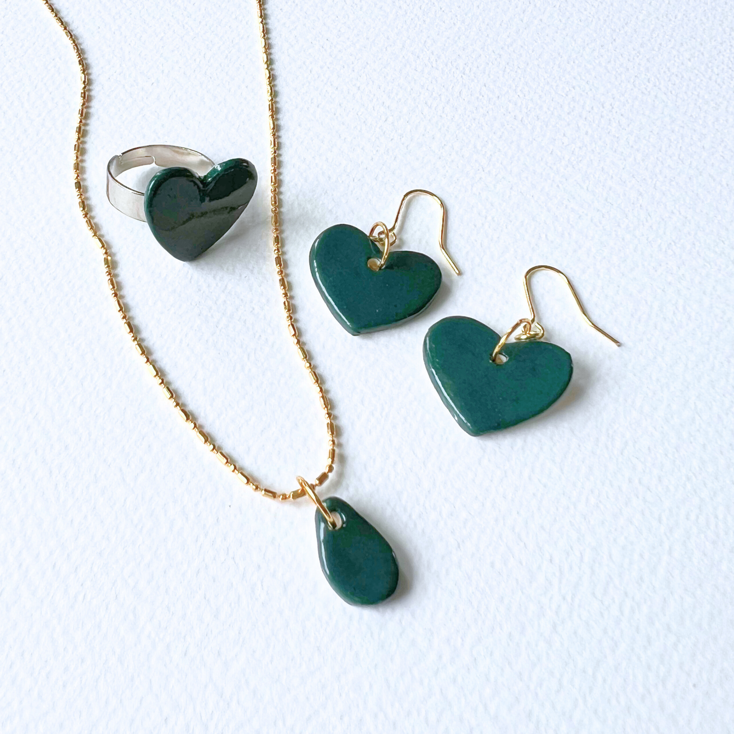 Whispers of The Forest Set - Earrings, Studs, Ring and Necklace