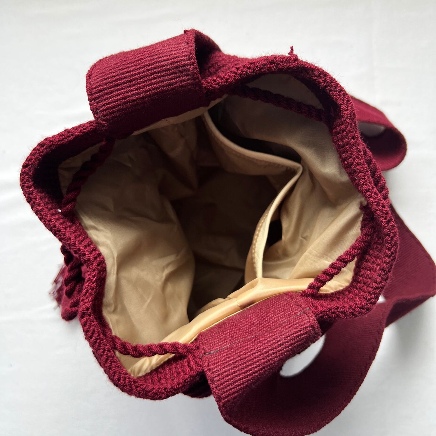 Wine & Jute Wayúu Style Bag