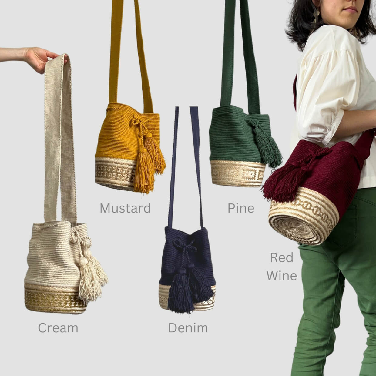 Cream & Jute Wayúu Style Bag
