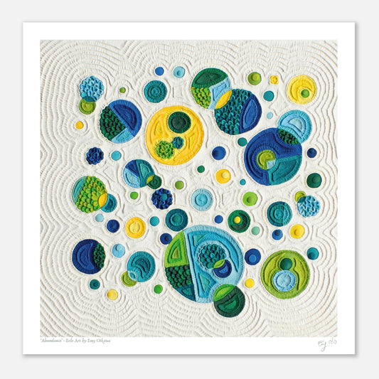 ''Abundance'' clay art print, When you trust in the abundance of the universe, life transforms into a masterpiece of limitless opportunities. By clay artist Emy Oikawa from Eclo art