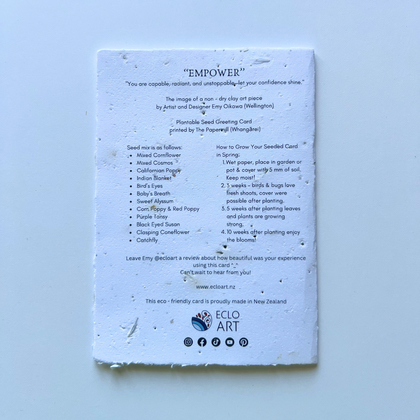 Empower - Seed of Connection Plantable Greeting Card
