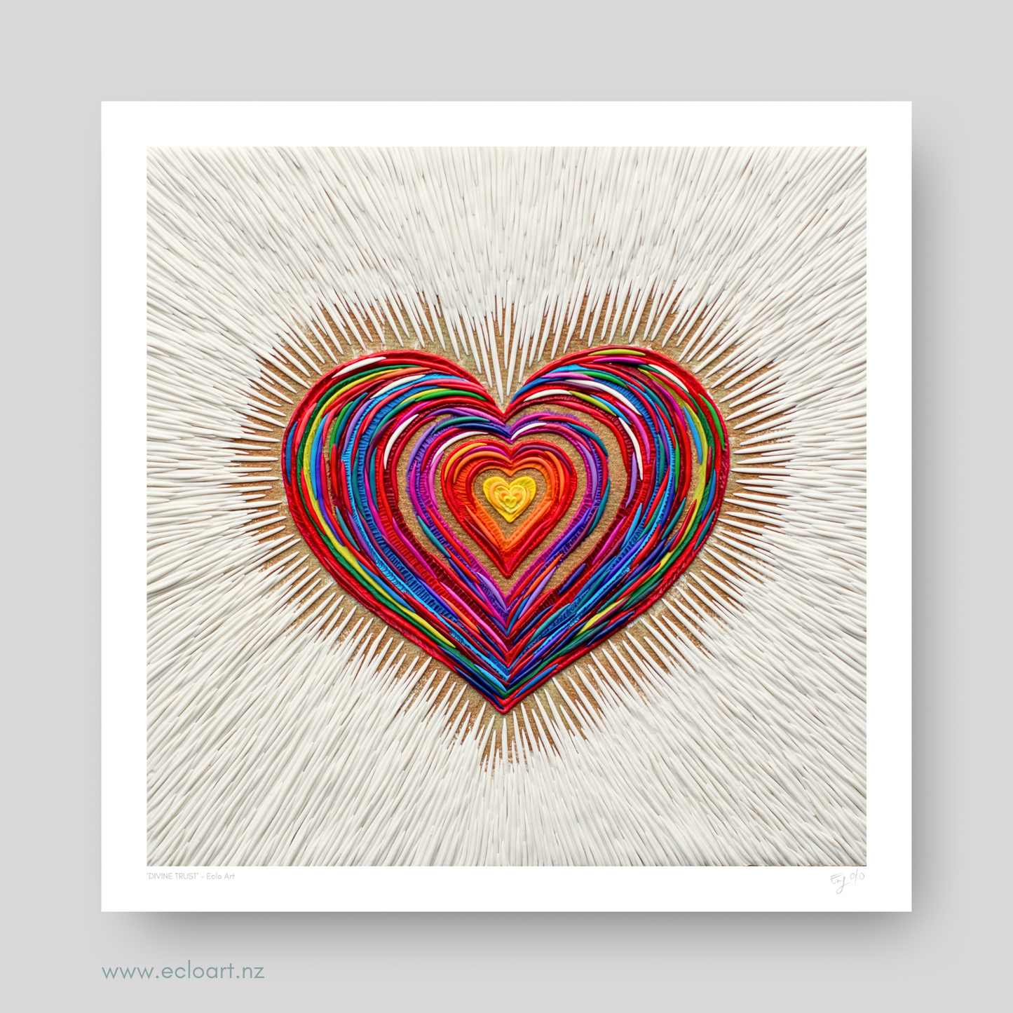 Divine Trust Heart Art Print by Emy Oikawa, Eclo Art