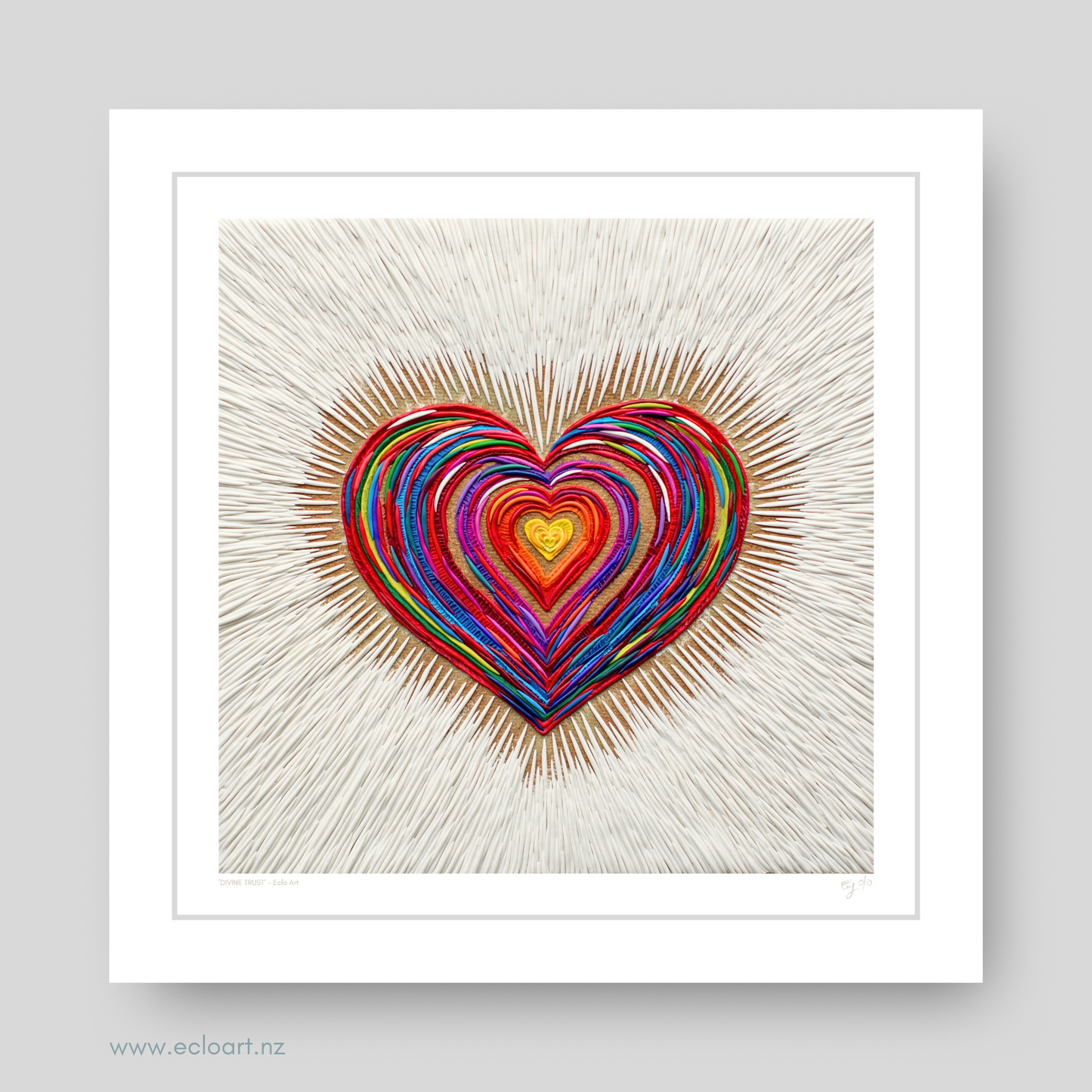 Divine Trust Heart Art Print by Emy Oikawa, Eclo Art