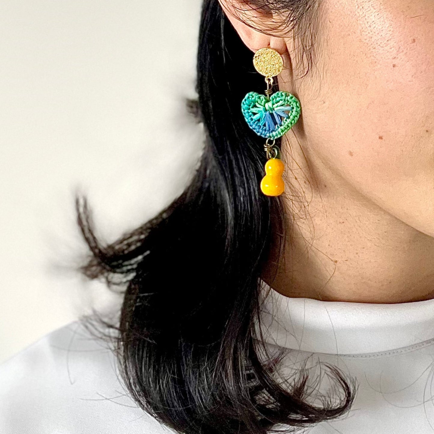 I Love Pumpkin Raffia Earrings