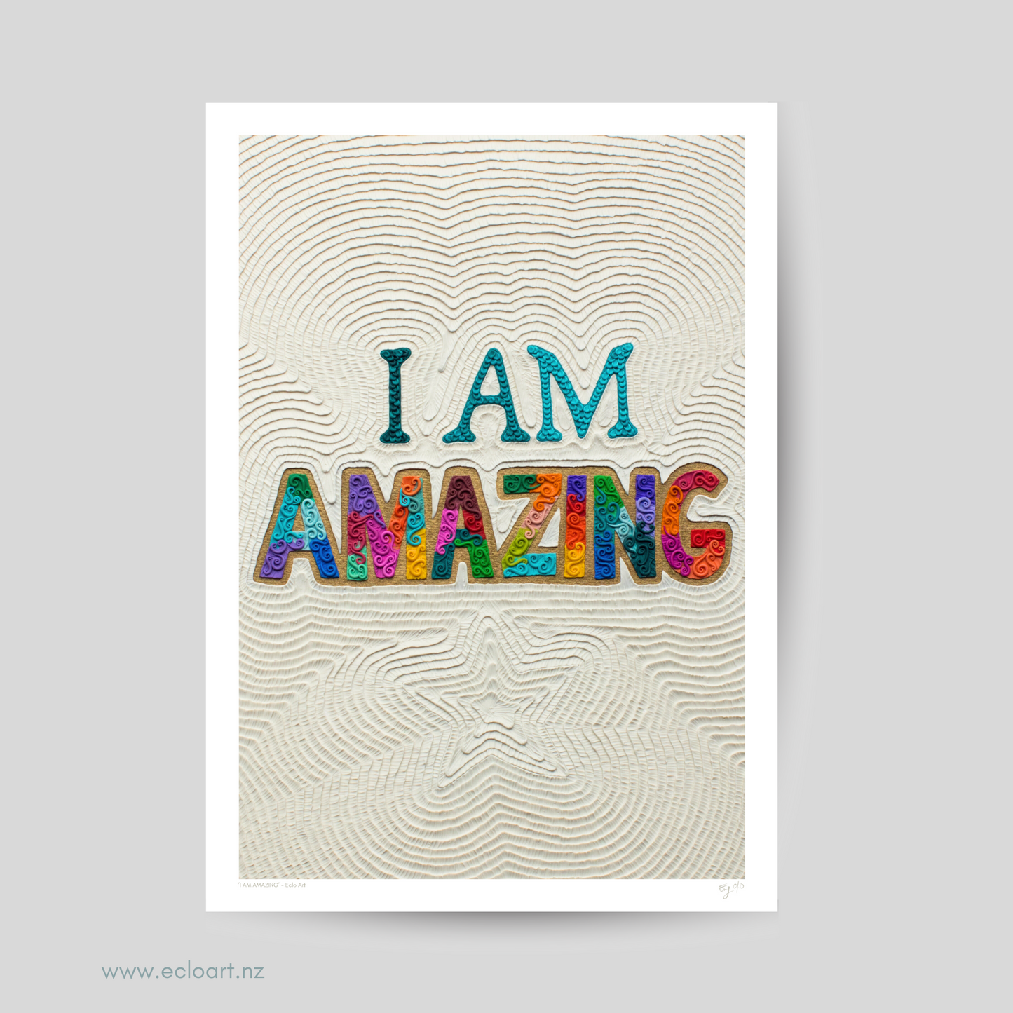 I AM AMAZING Art Print by Emy Oikawa, Eclo Art - YO SOY INCREIBLE
