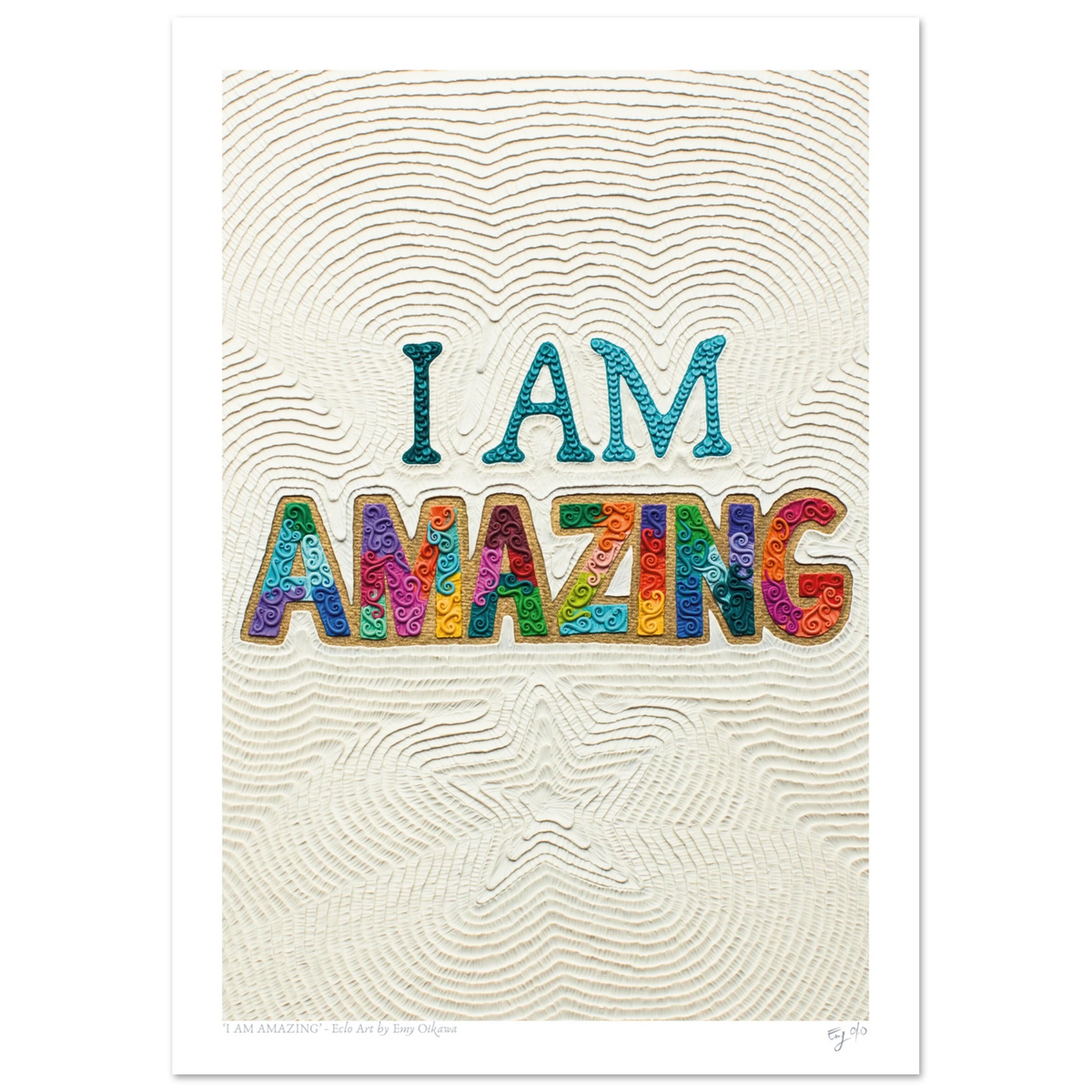 I AM AMAZING, by New Zealand plasticine clay artist Emy Oikawa from Eclo Art.