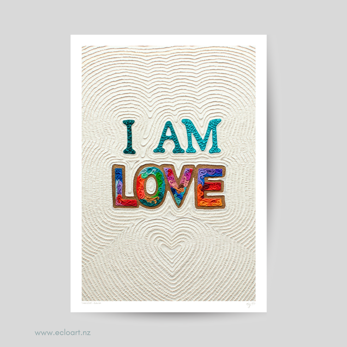I AM LOVE Art Print by Emy Oikawa, Eclo Art - YO SOY AMOR